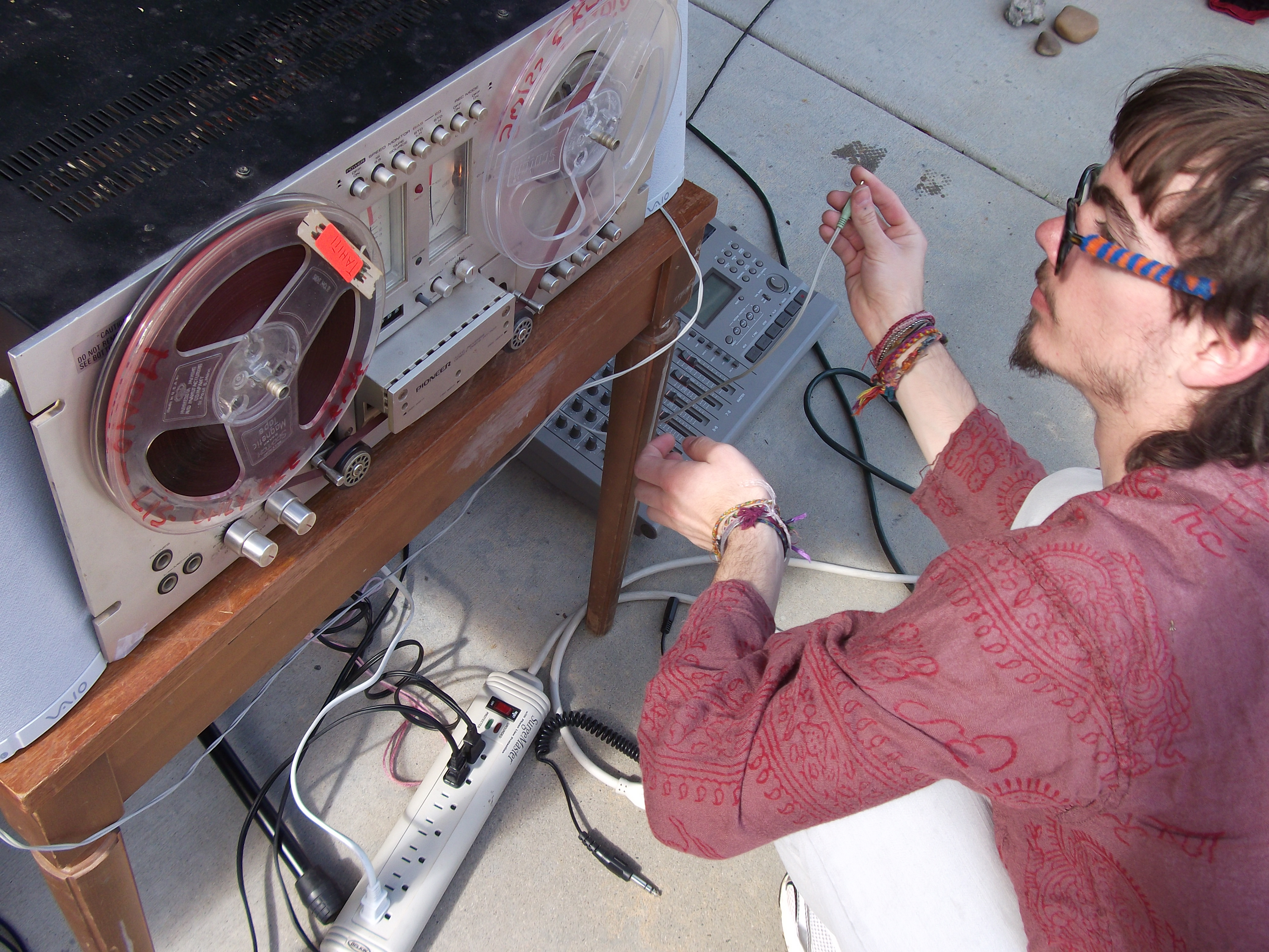 James with Tape Machine and Mullet