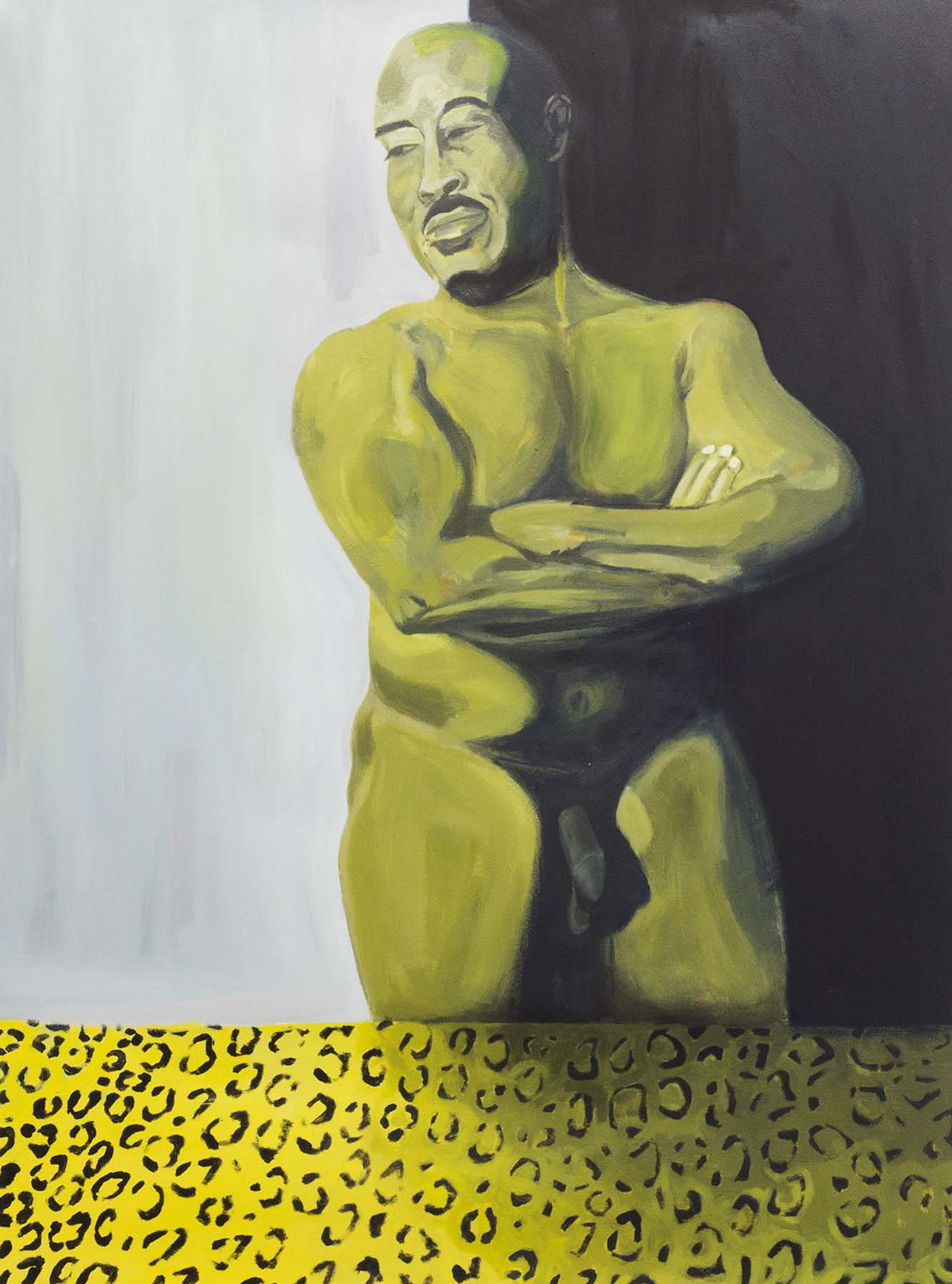 Thembalakhe Prospect Shibase, Loverboy (2013) | Enamel and oil on canvas, 168 x 124.5 cm