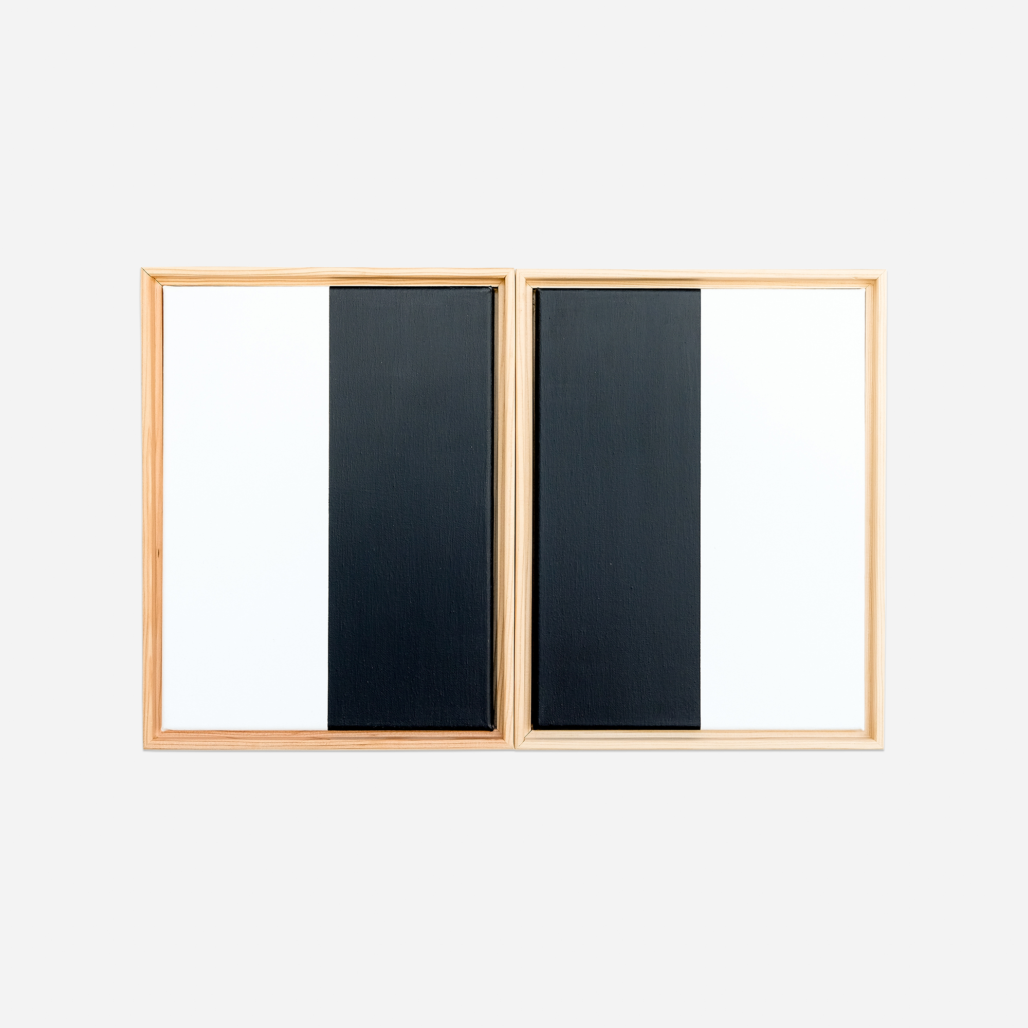 White/Black/White, 2019, Acrylic on canvas, 12 x 18 in