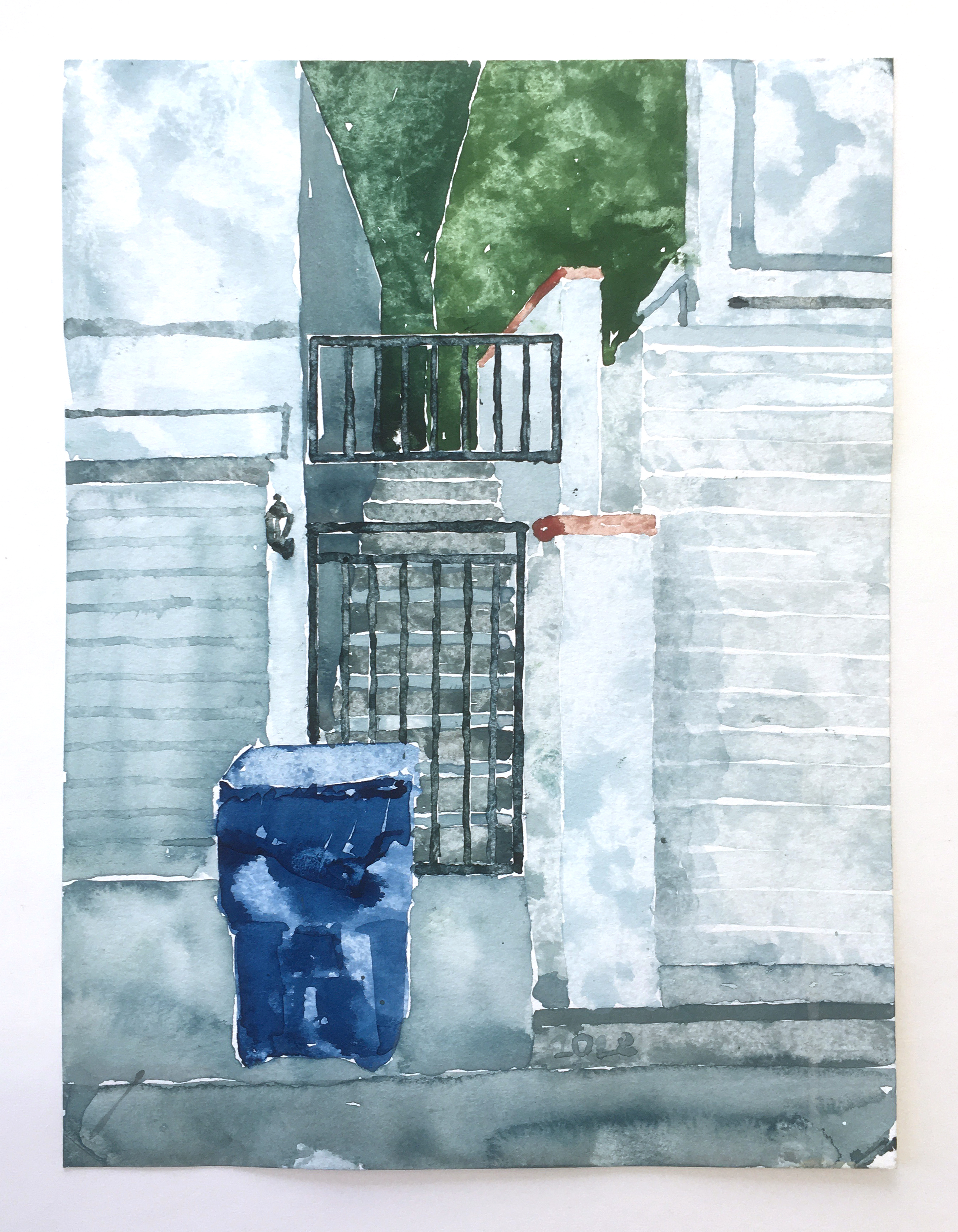 "HYP 50" gouache on paper, 12 x 9 in., 2020