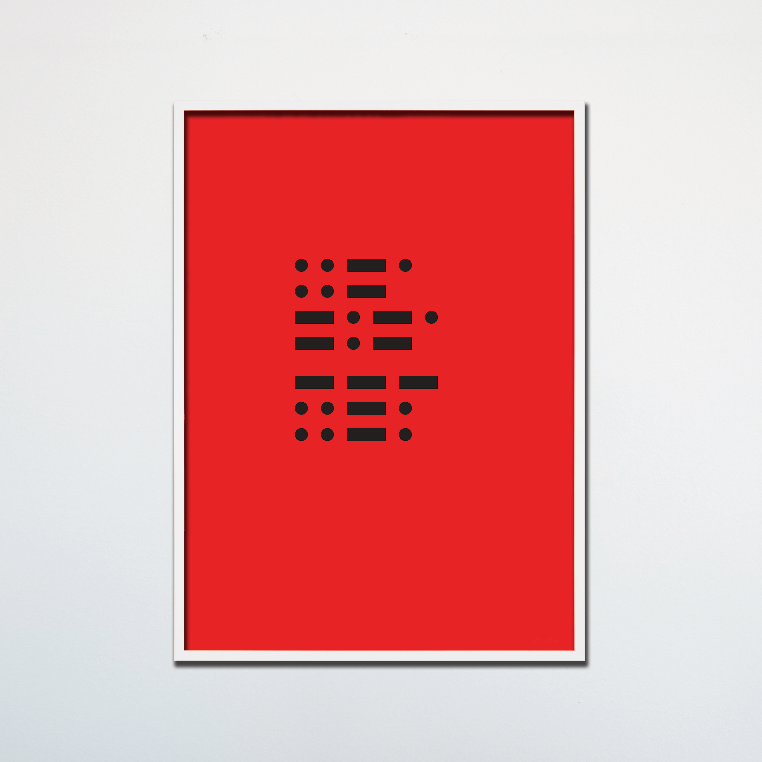 Morse Code 01 (Fuckoff), 2012, 2 color screenprint on Neenah Ultra Bright White, 270 GSM, Ed. of 100 + 10 APs, 27.5 x 19.75 in