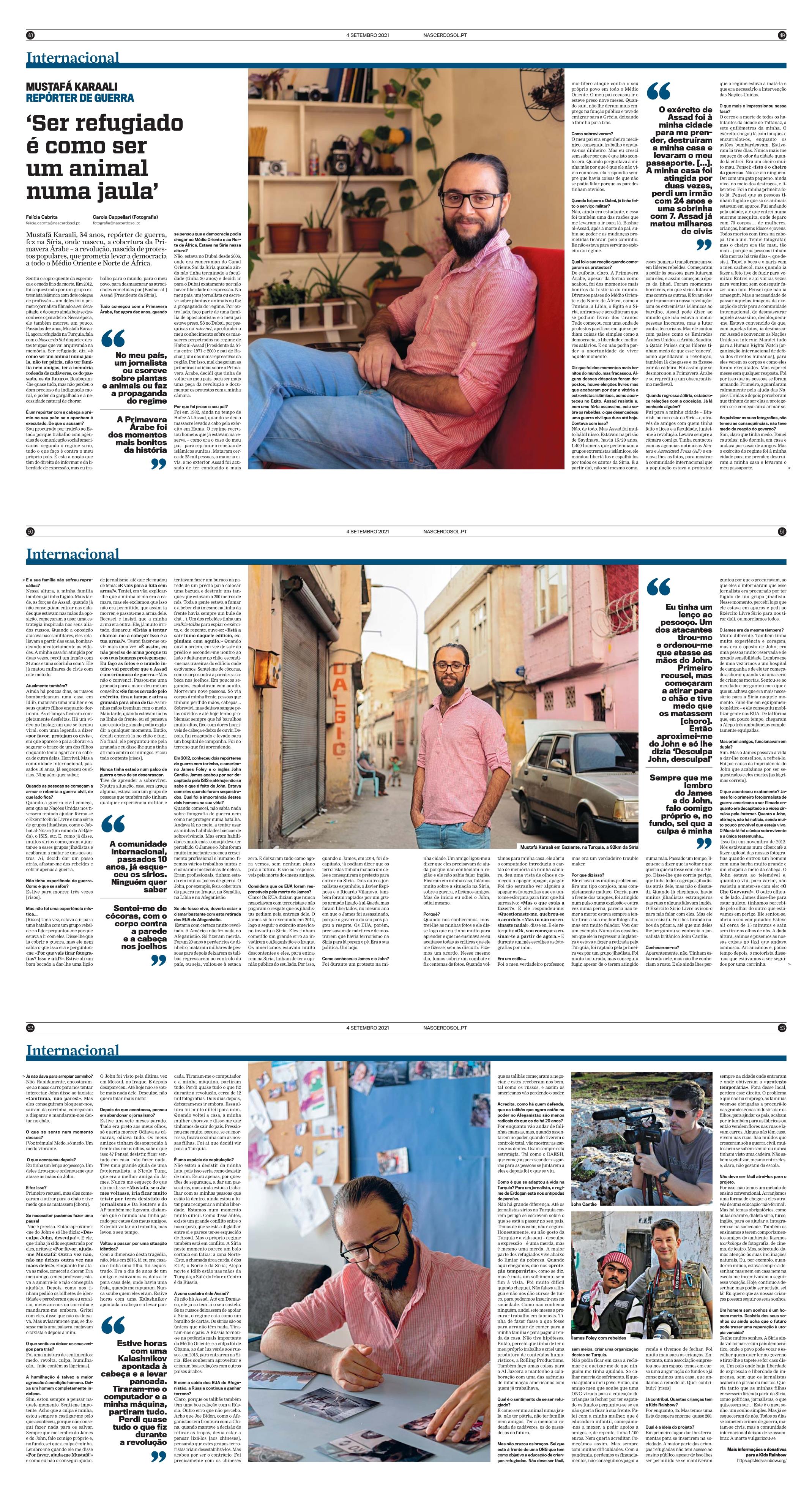 Nascer do Sol - 'Ser refugiado è como ser um animal numa jaula'