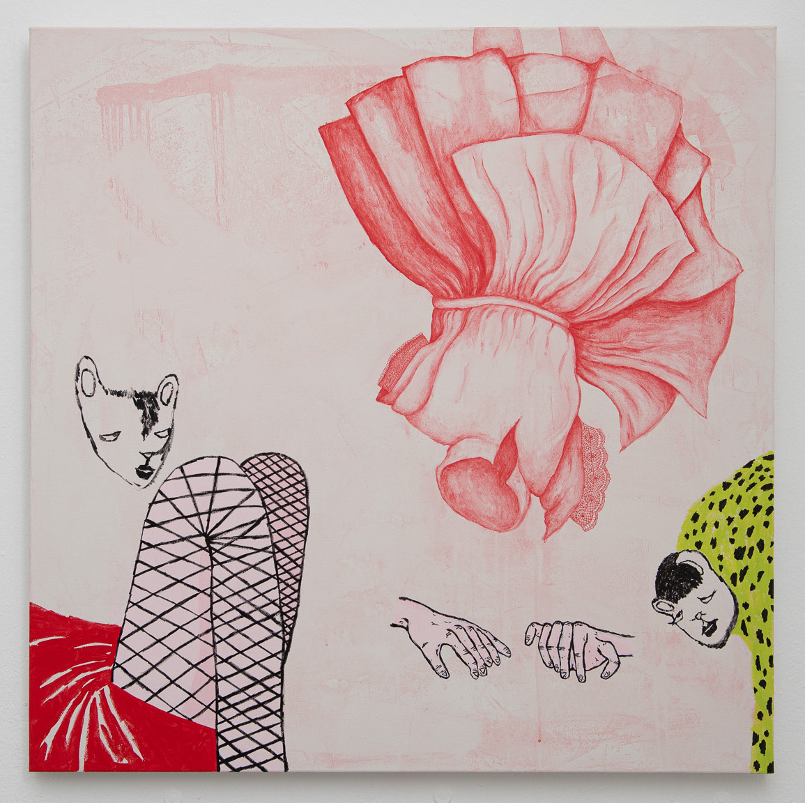 at the high point of our intimacy, 2020, oil and acrylic paint on canvas, 90 x 90 cm