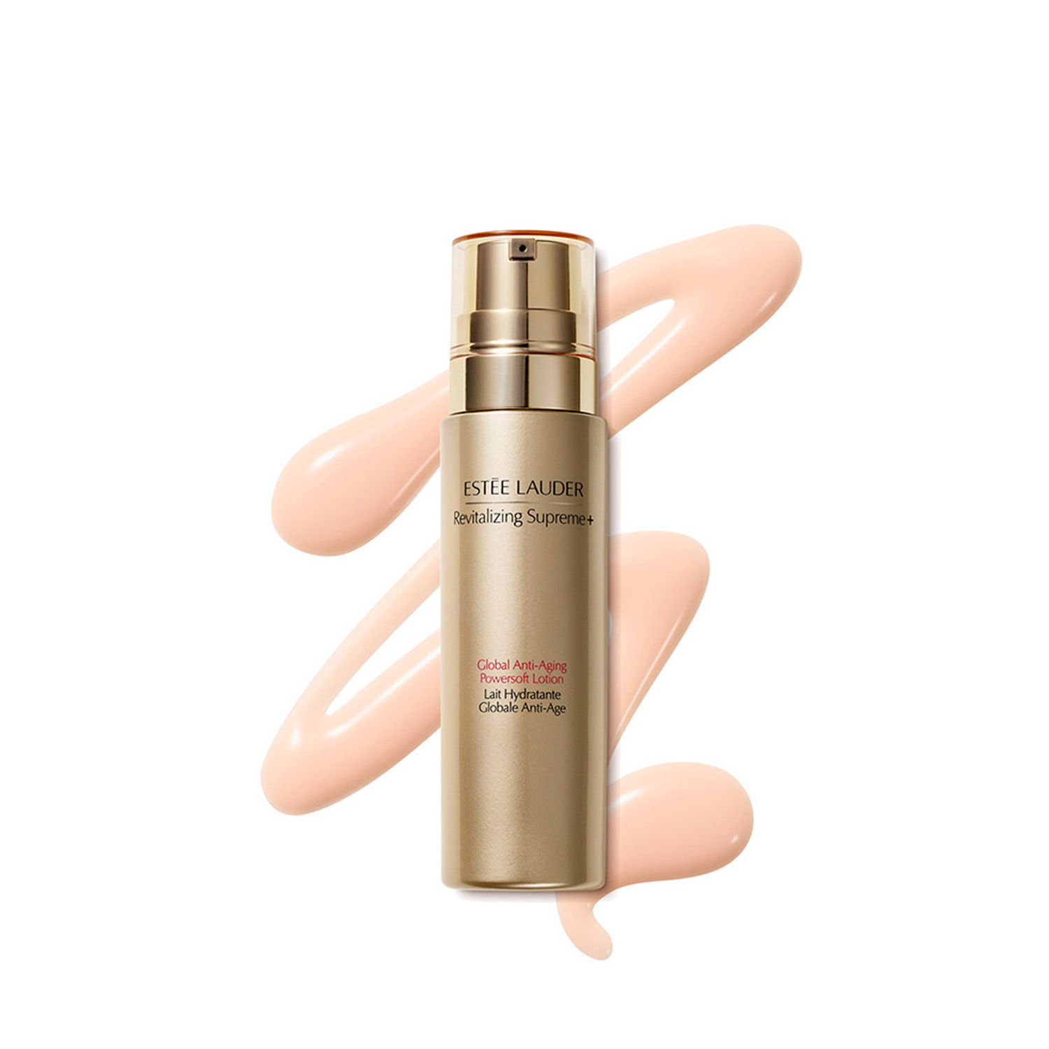 KMA stylist Sara Wacksman designs set for photo of anti aging serum drizzled on white background for Estée Lauder