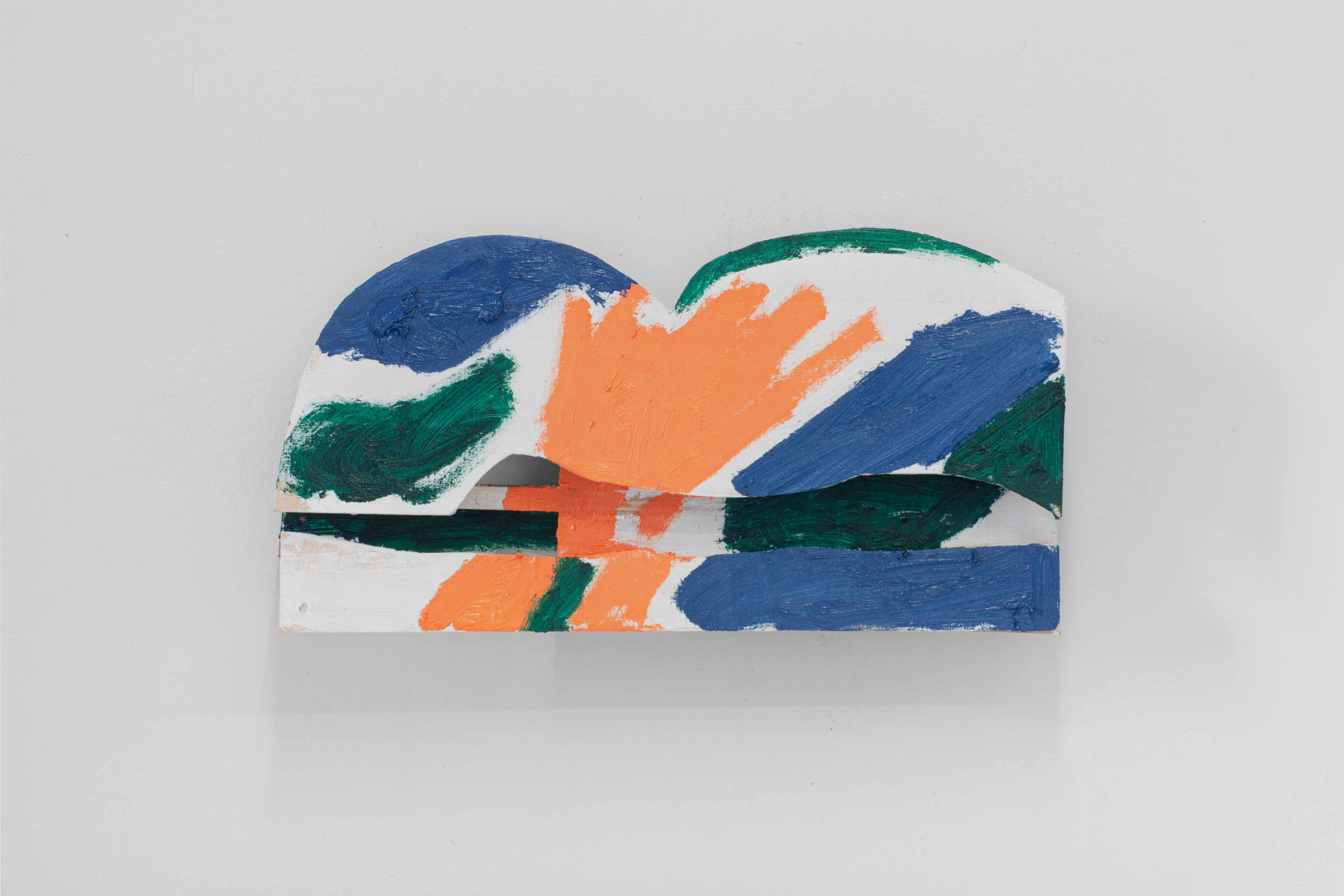 Weir bridge, 2025  Oil on wood  34 x 20 x 10 cm