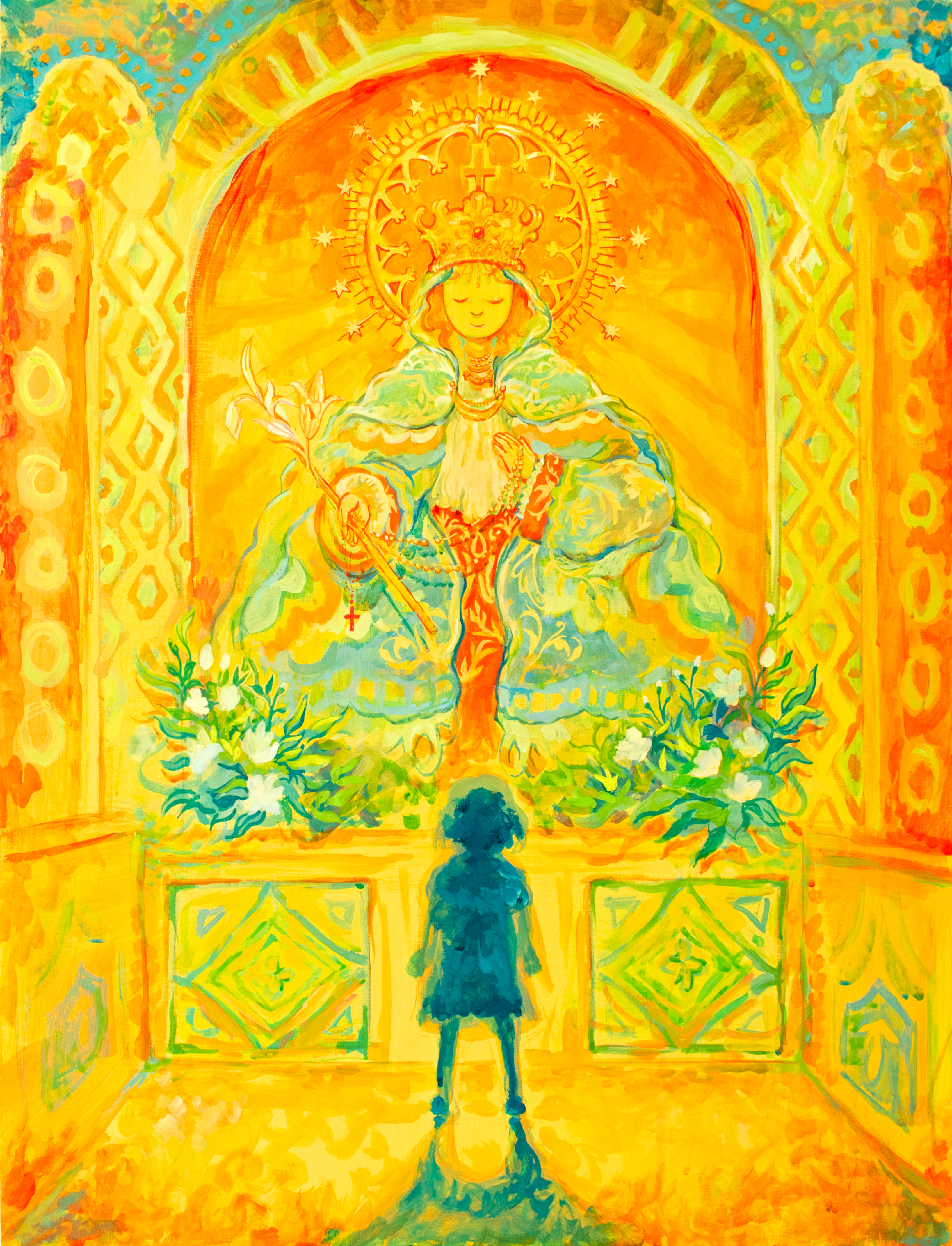 Hallowed Be Thy NameAcrylic & Acrylic Gouache on Panel, 18x24 inchesPhotographed by Oliver Walker