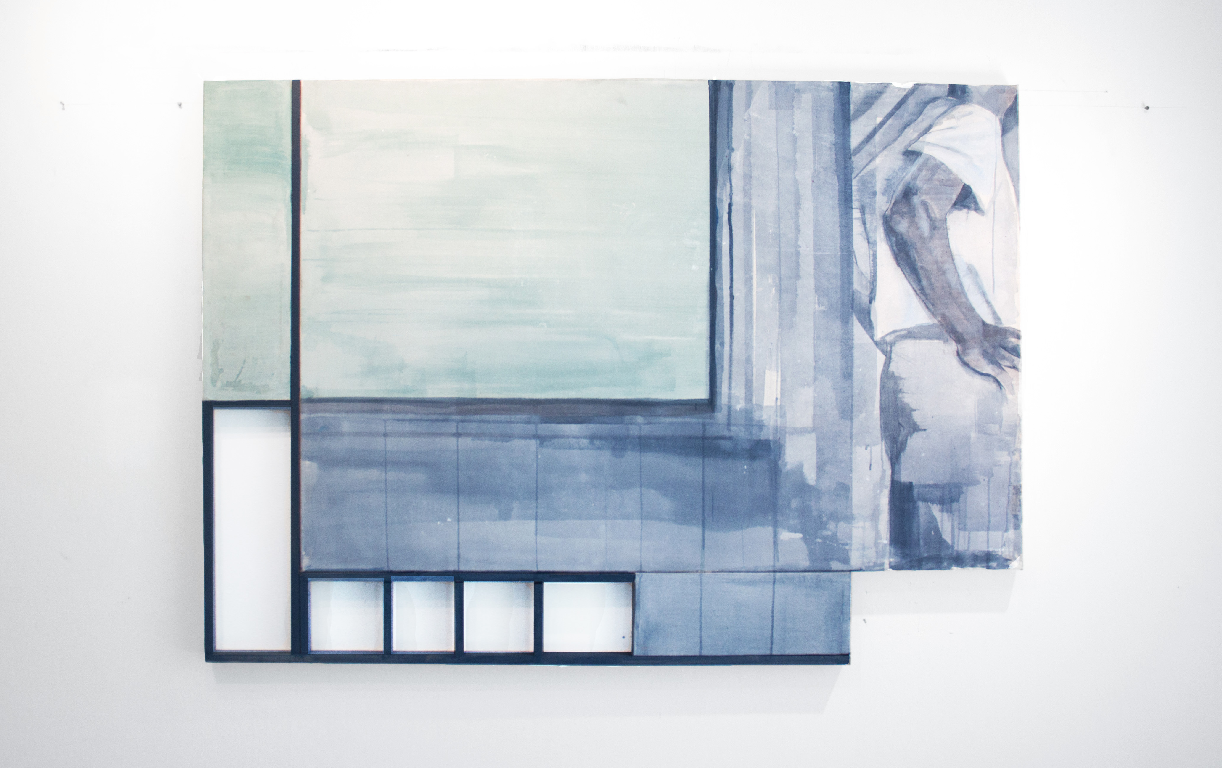 First Night Out, handmade acrylic on wood and canvas combine, 64” x 45, 2025