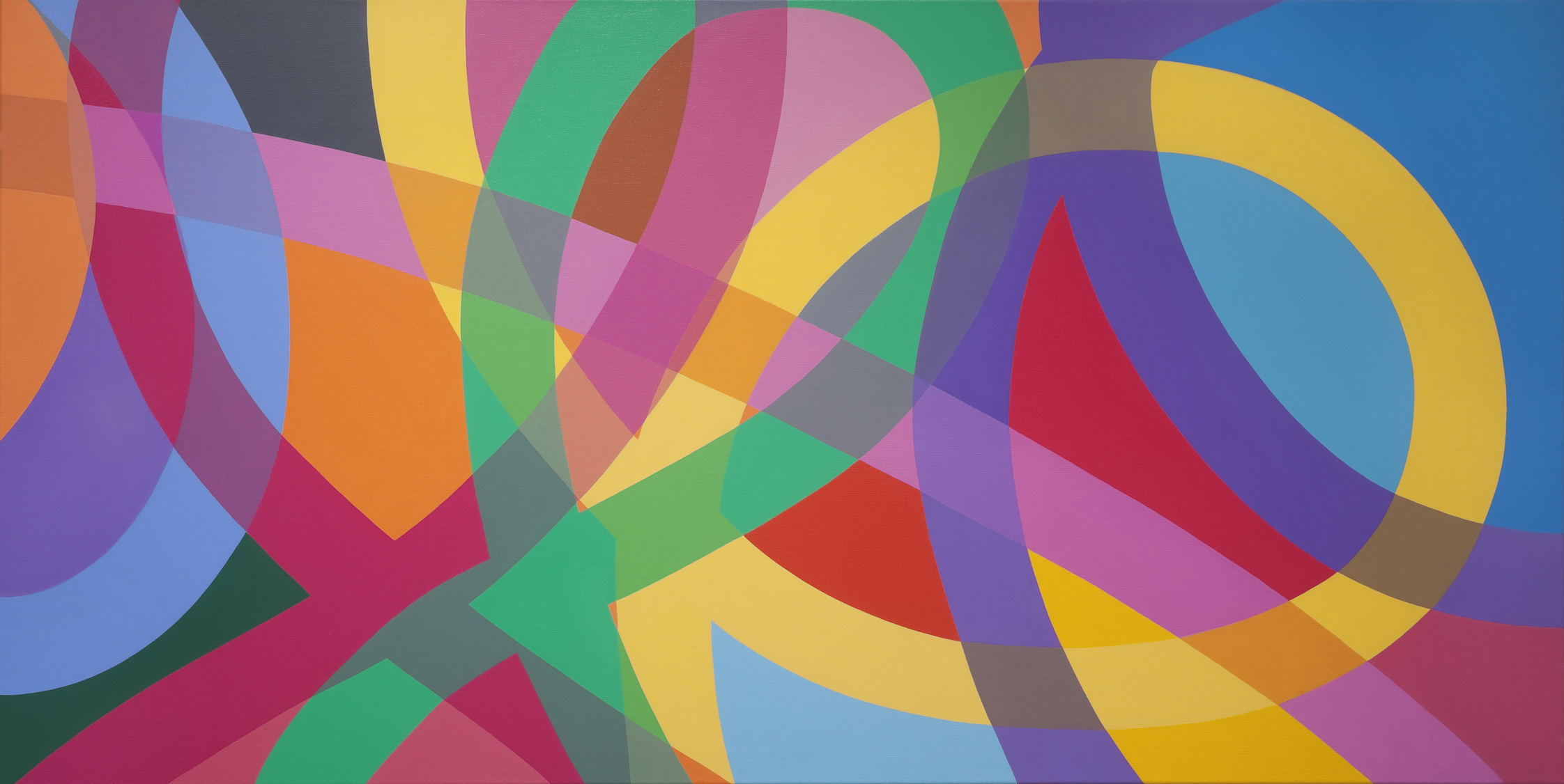 Sin t&iacute;tulo, 2010. Acr&iacute;lico sobre tela, 90 x 180 cm.