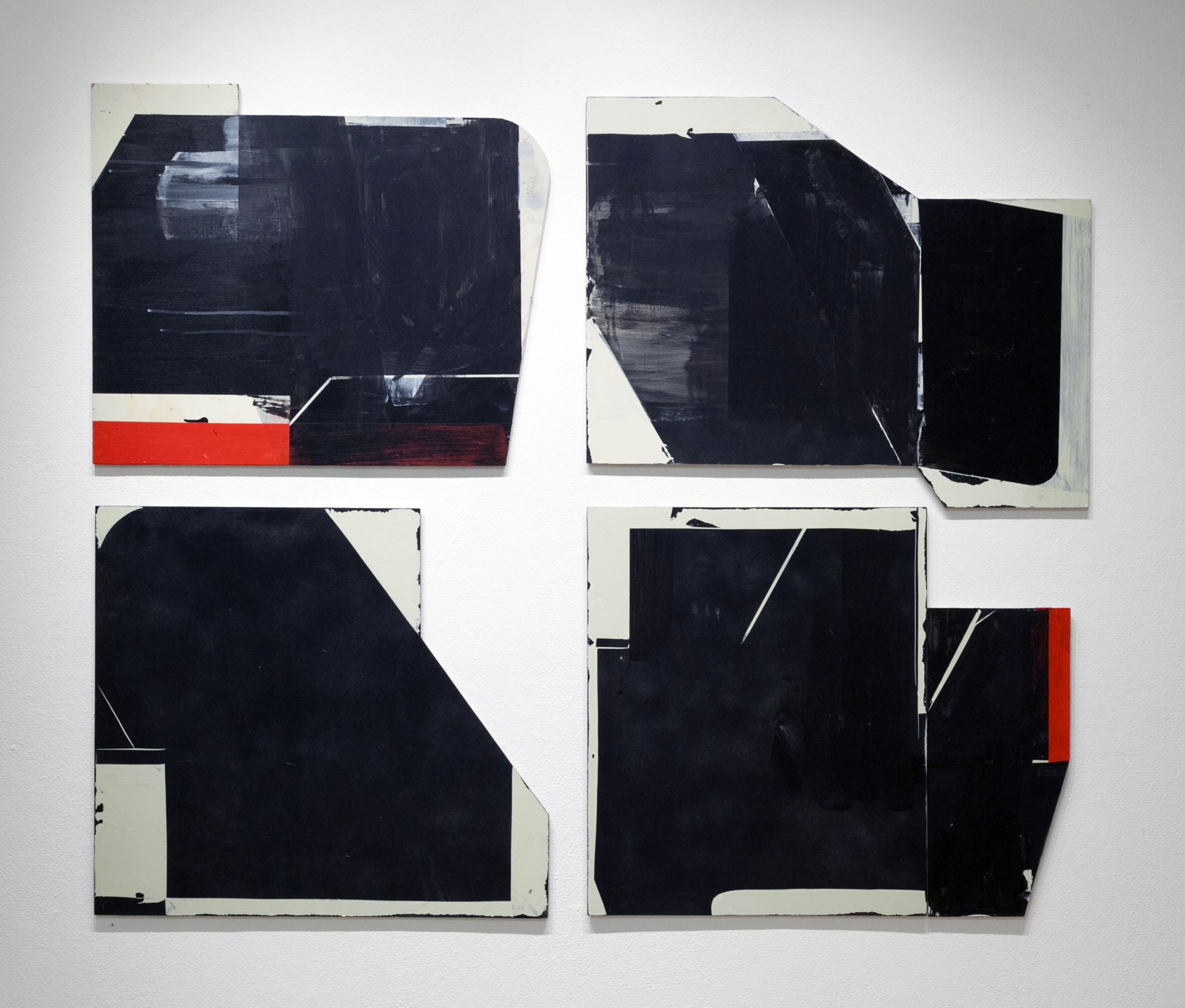 Holding Pattern, acrylic and spray paint on panel, 54" x 56", 2018.