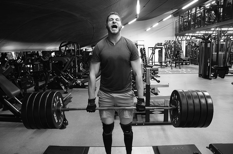 Die Version Davids, die ins Fitness geht, obwohl sie nicht will. Gegen den inneren Widerstand, aus Pflicht zu sich.