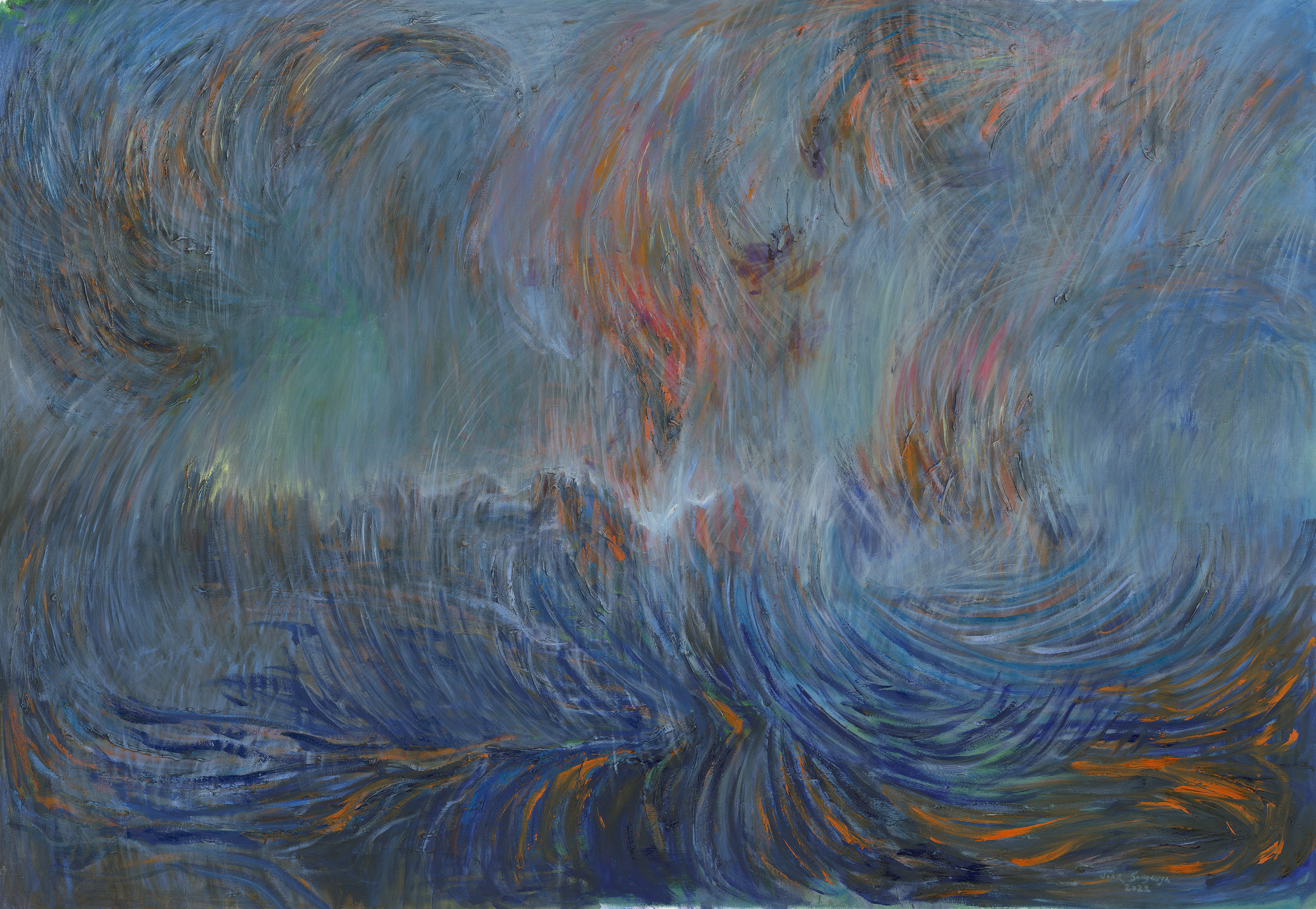 Pilgrimage: Black Sea II, 104 x 157 cm, oil on canvas, 2023