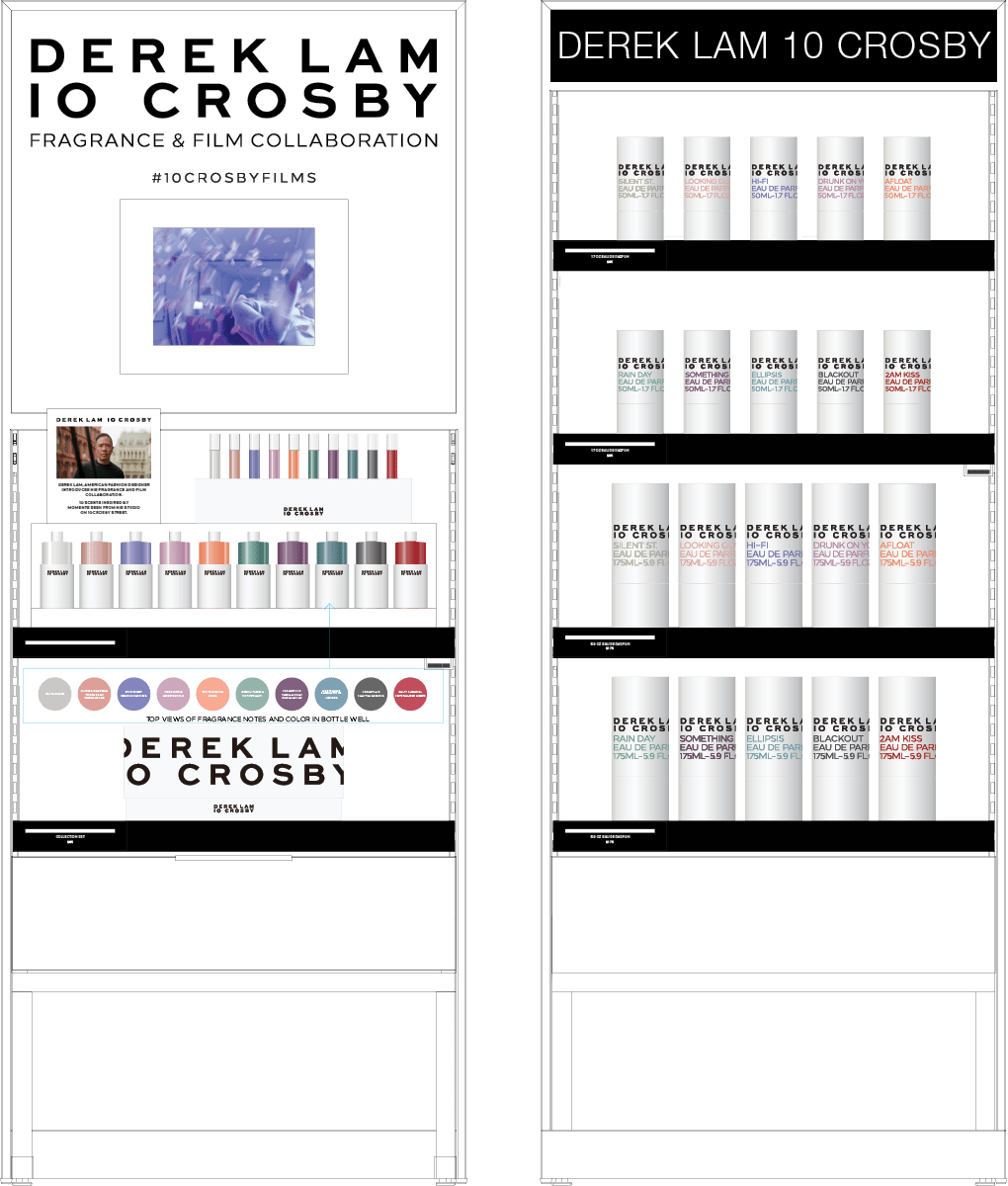 Derek Lam 10 Crosby at Sephora • Tech Enabled Small Fragrance Table
