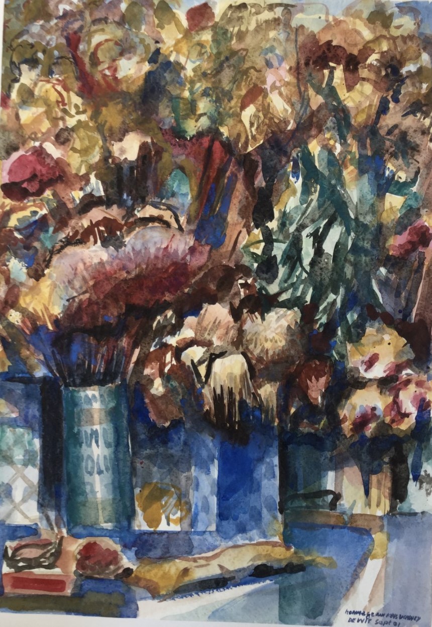 Verdord boeket 2001 - watercolor 55x45 cm