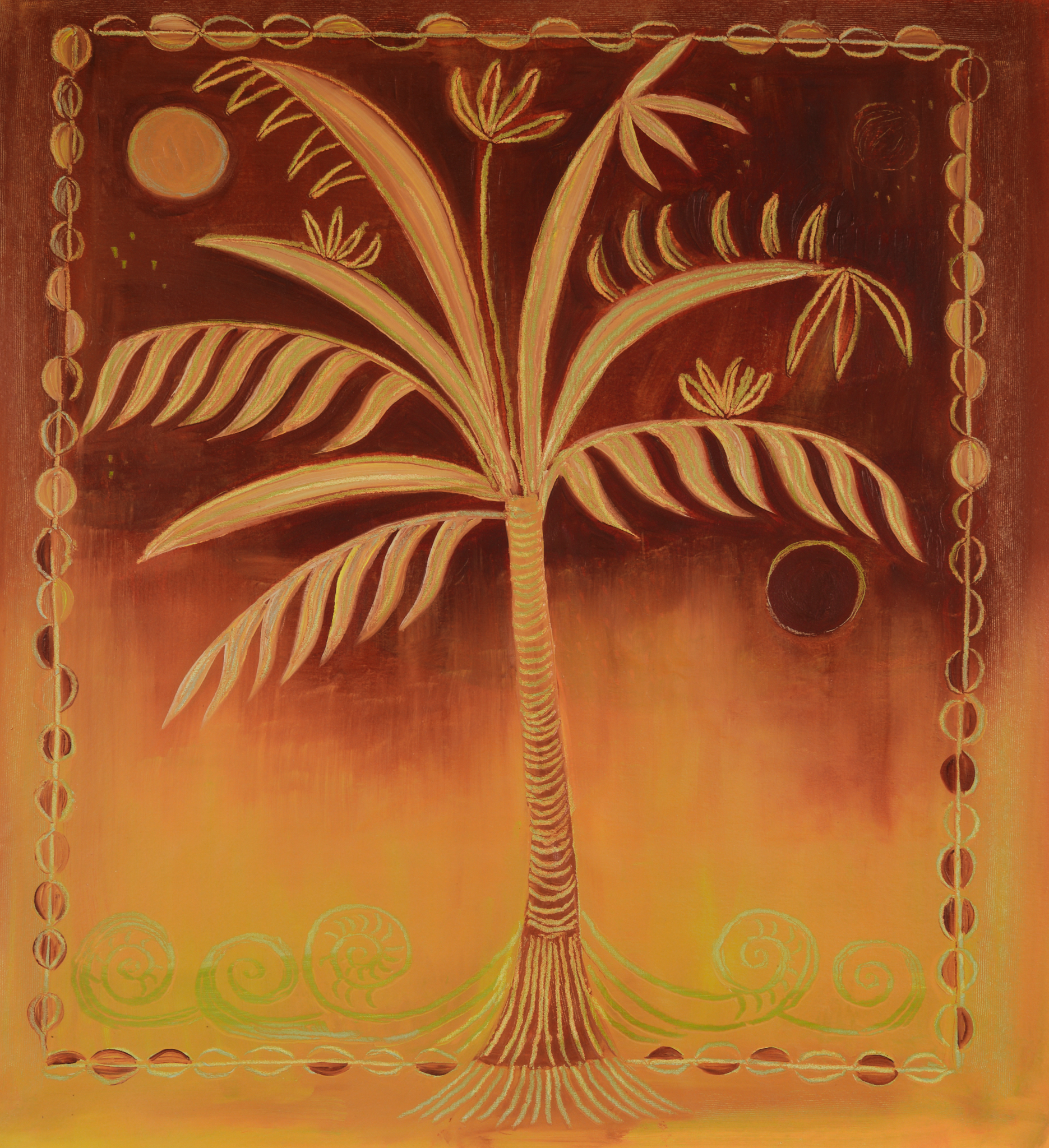 Haze, 2024. Oil & oil stick on canvas. 95cm x 105cm