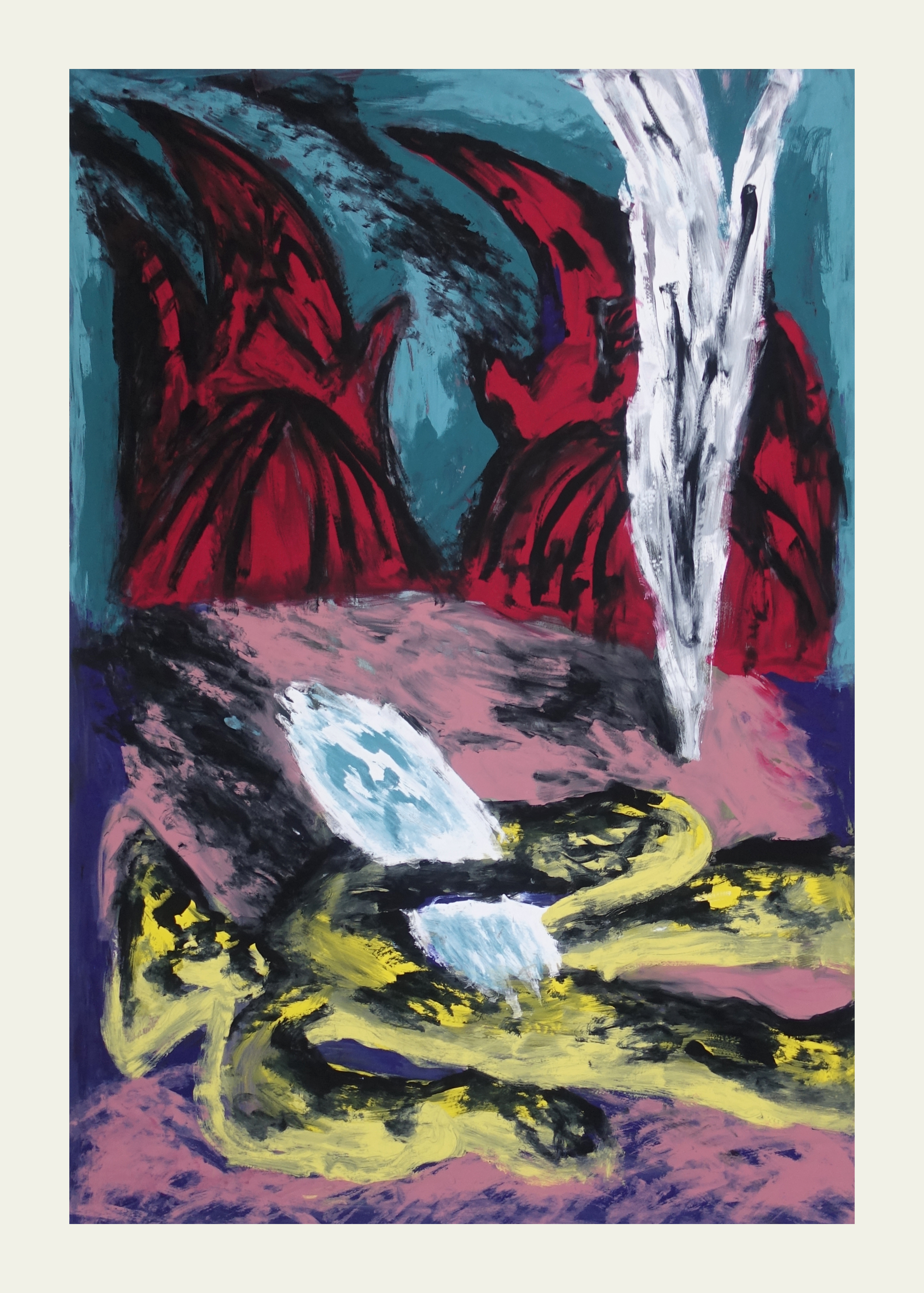 The Ninth Step is the Fermentationserigraphic monotype on paper, 140x100cm, 2024