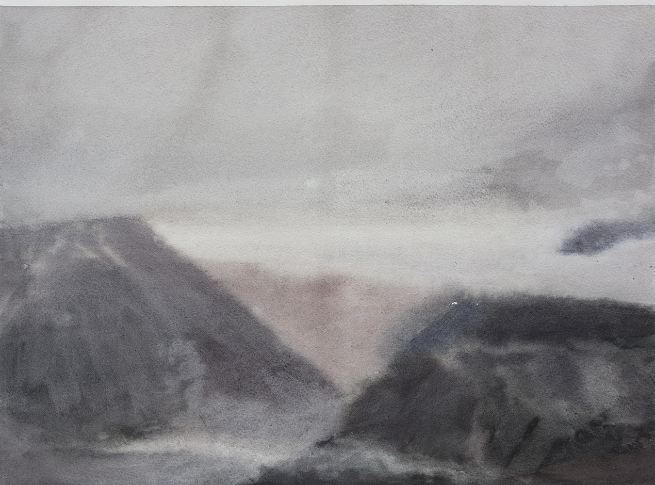 Vallée, nuages, soirwatercolour on paper28 x 38 cm, 2020