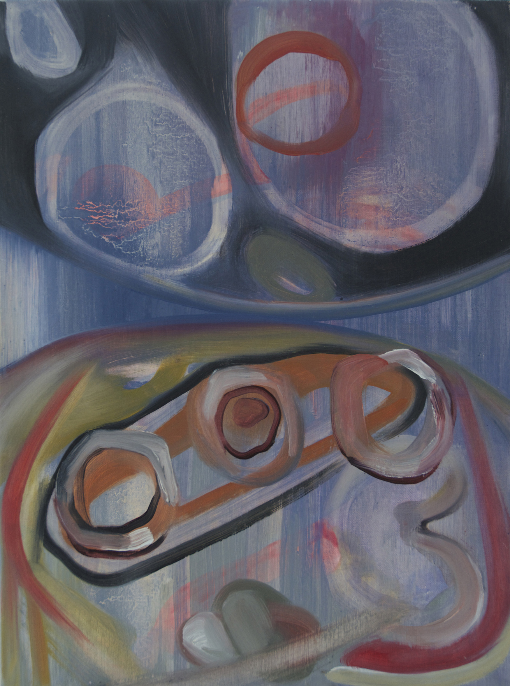 Skwoosh, oil paint on linen, 12"h x 16"w, NFS