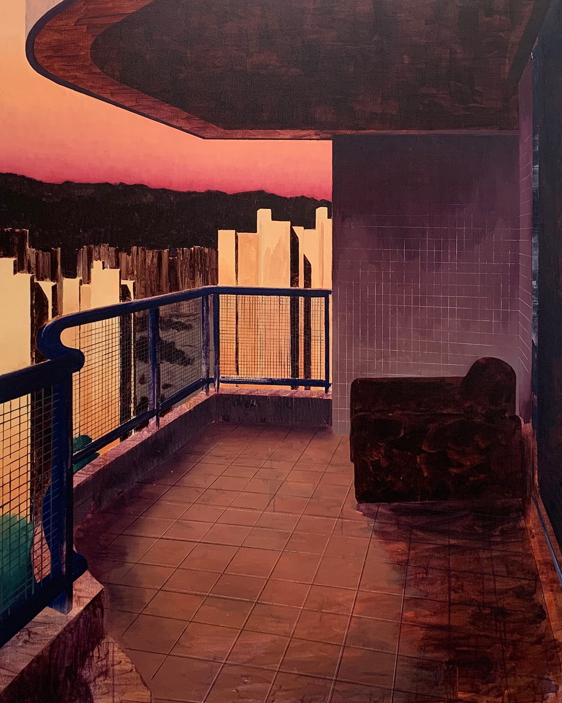Balcony. 170 x 130cm. acrylic and oil on canvas. 2020.