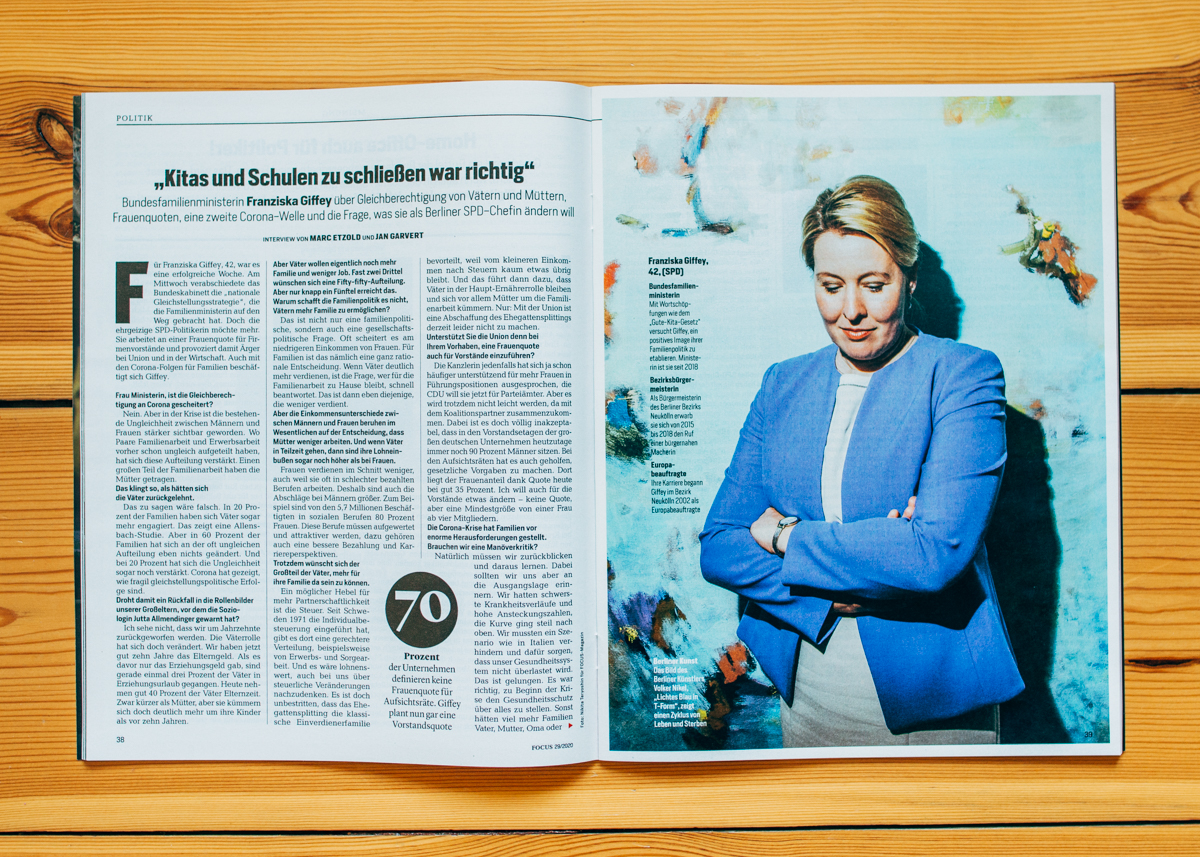 Franziska Giffey / Der FOCUS / Berlin 07/2020