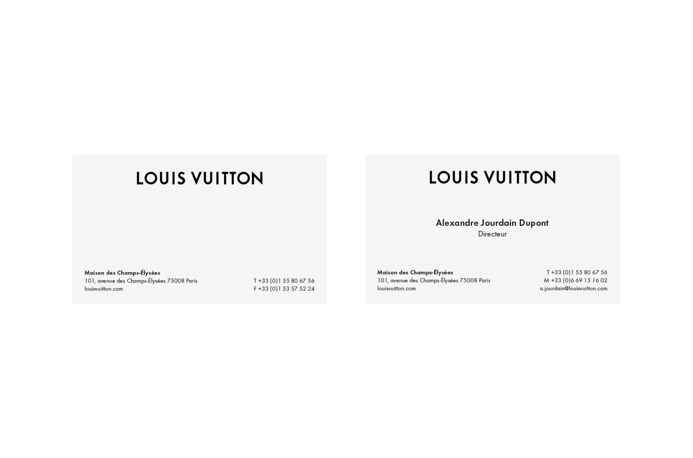 Branding, identity print kit for Louis Vuitton