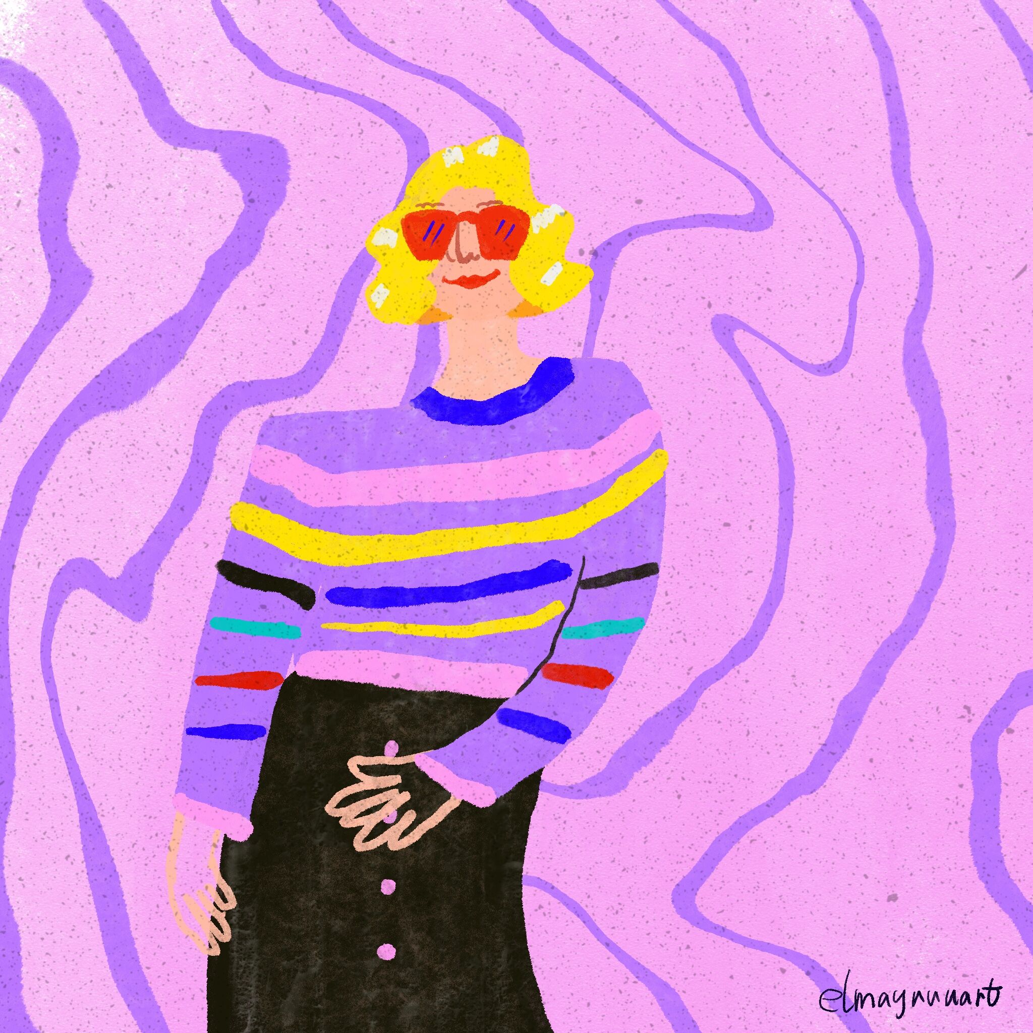 I like the way she dresses and walks.