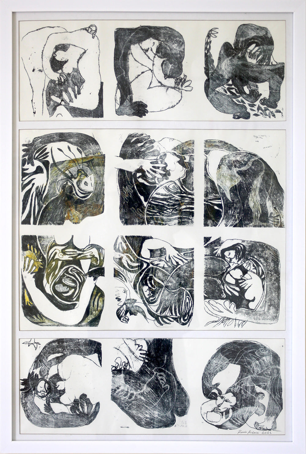 Rania Ridène, Chorégraphie lyrique, 72x102cm, 2021