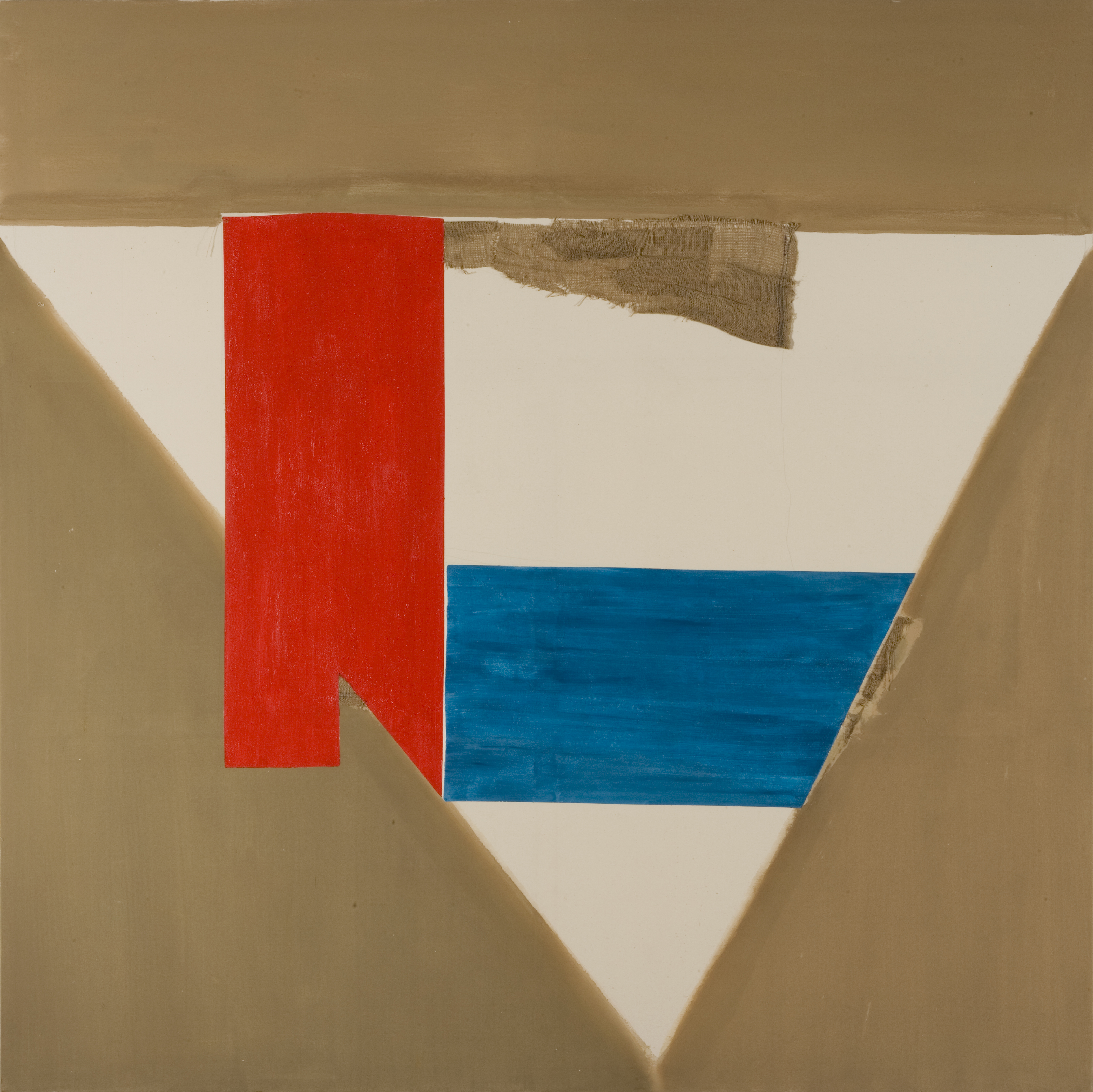 Brown Blue and Red Acrylic on Canvas 2006 7' x 8'