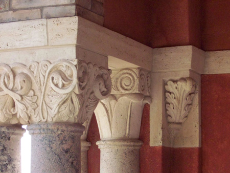 Moroccan hand carved columns