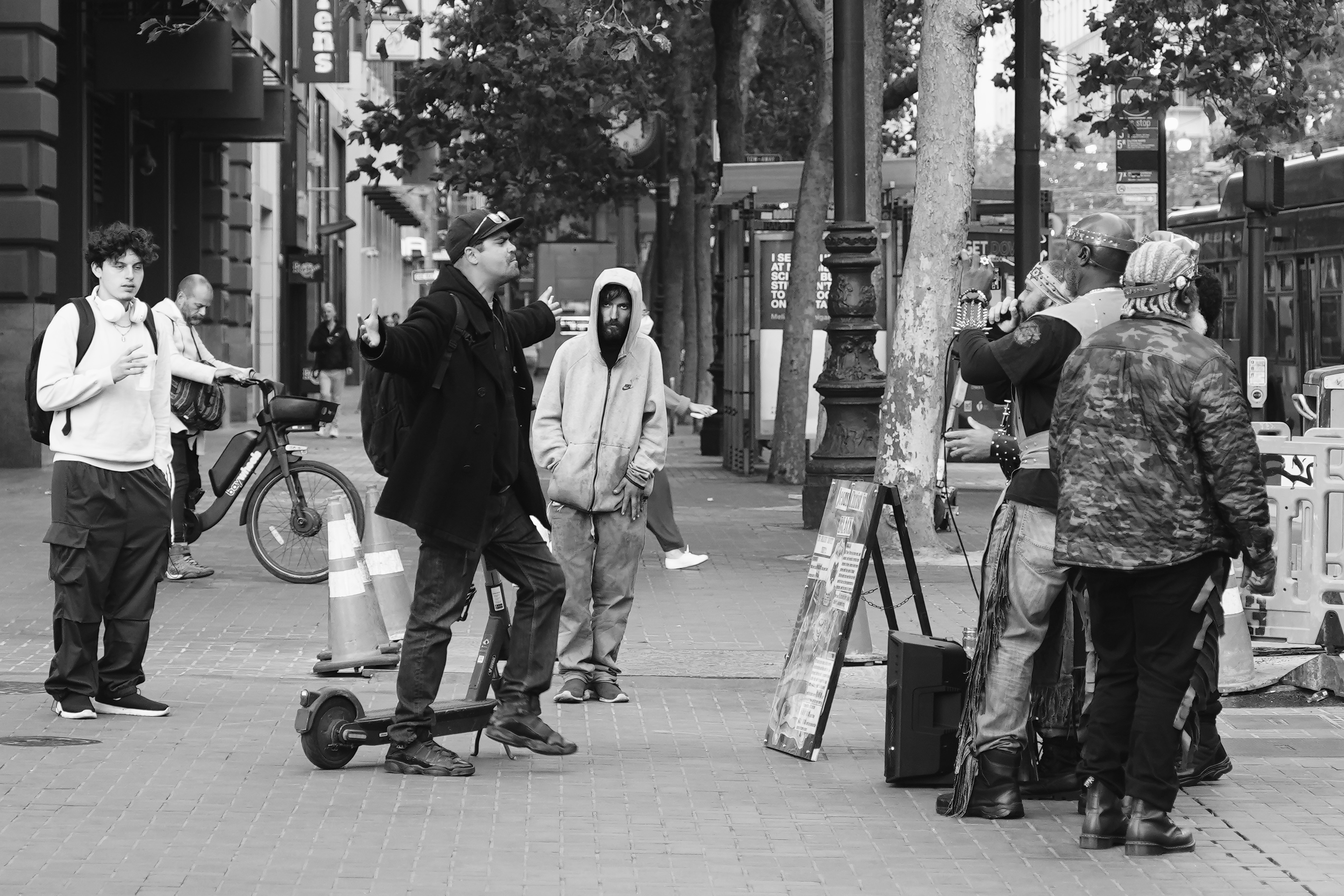 Market Street, at the famous Cable Car Turnaround, is constantly filled with different religious preachers. In this space, ideas and beliefs clashed, sparking discussion that enlighten the city.