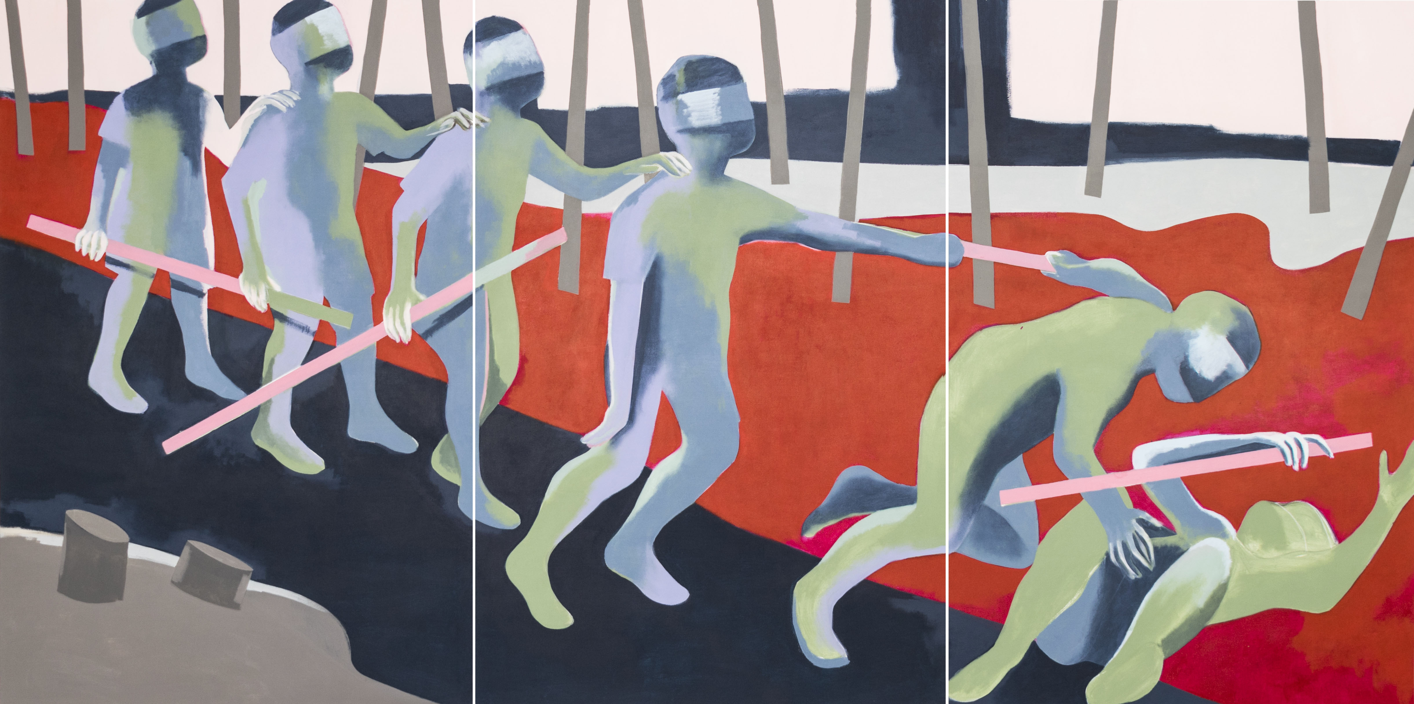 UNTITLED #541 | Acrylic on canvas | triptych 150 x 300 cm | 2018