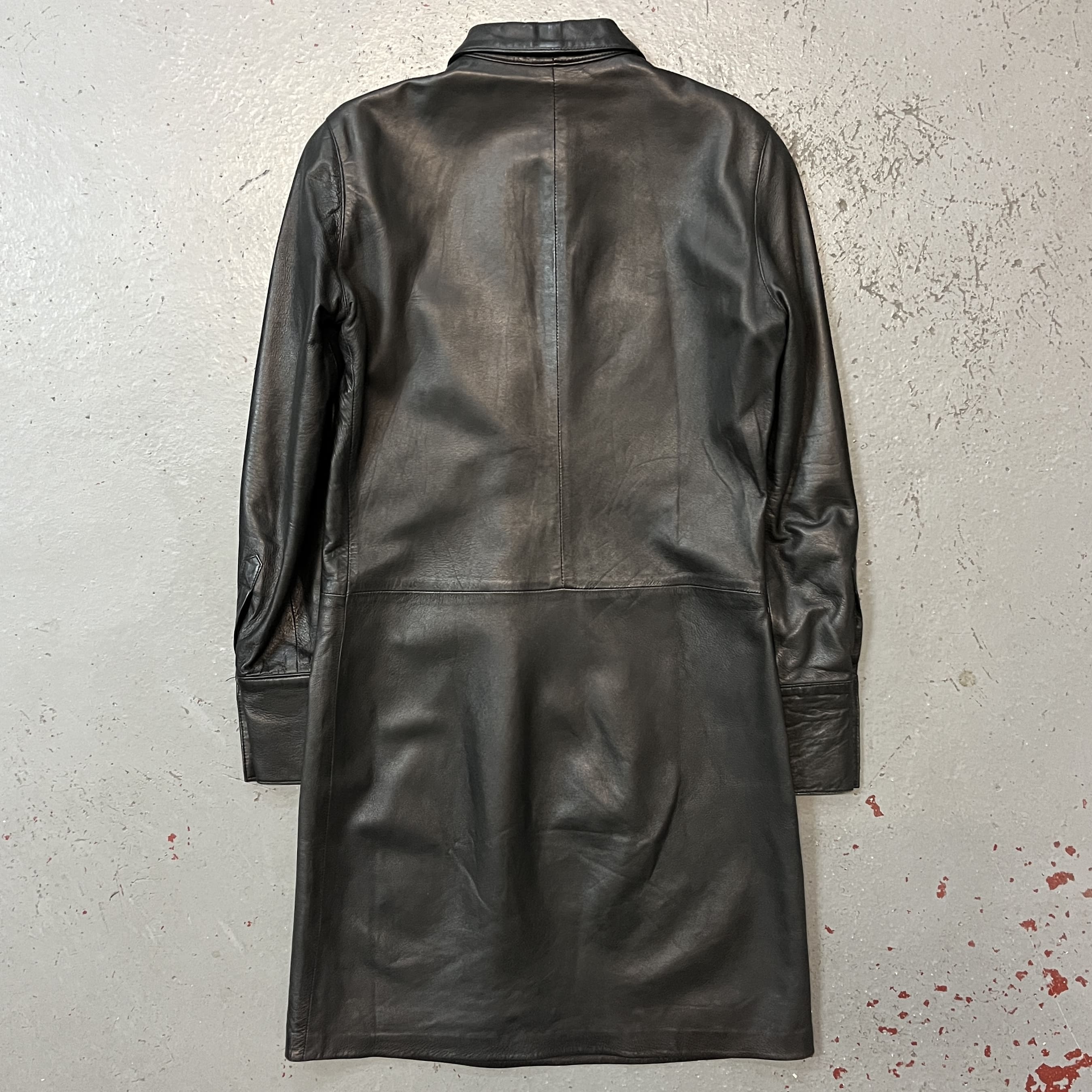 Helmut Lang, A/W 1996 Leather Dress - La Nausée - fashion archive 