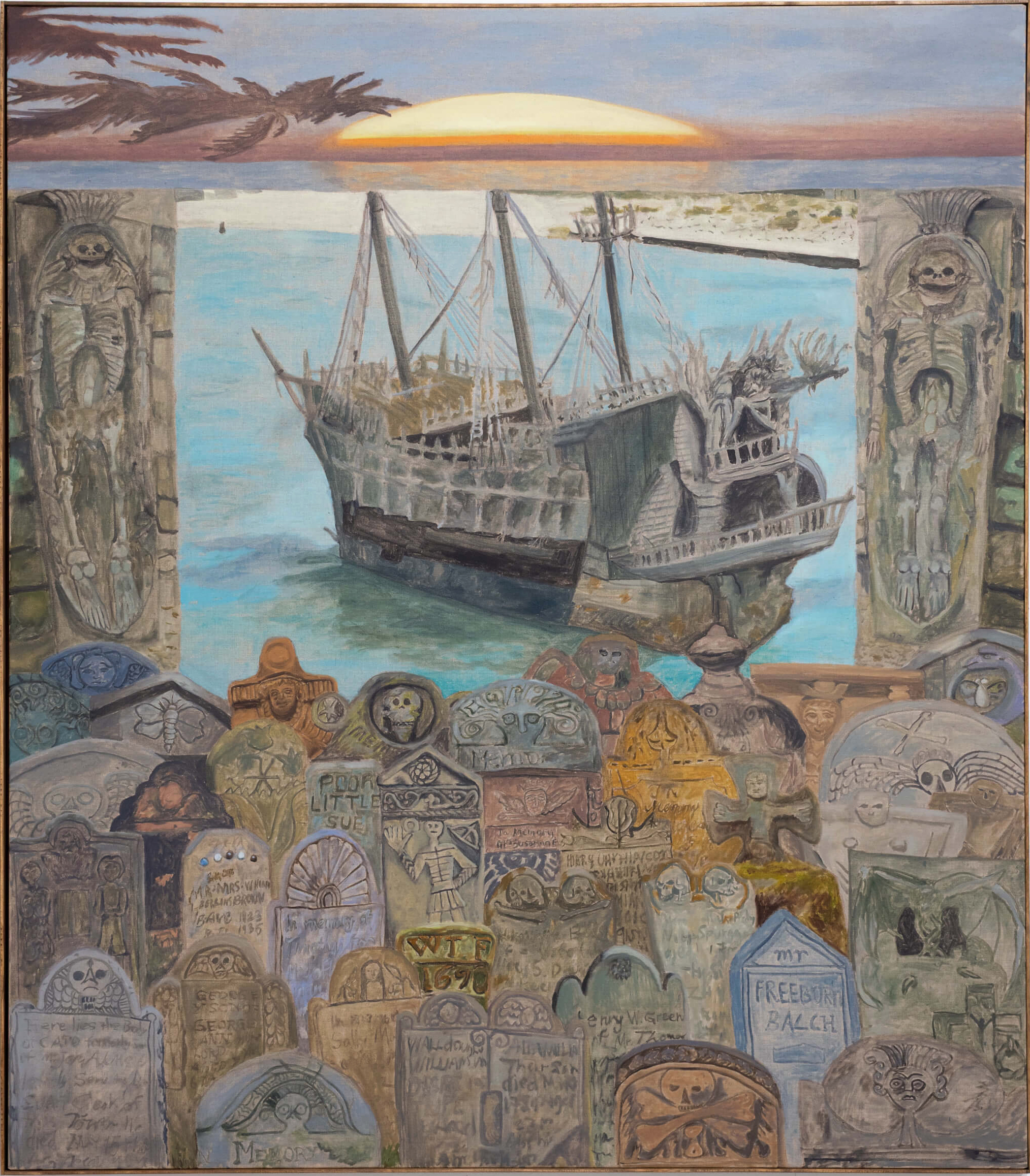 Sunshine – 162 x 142 cm, oil on linen, pine frame, 2025
