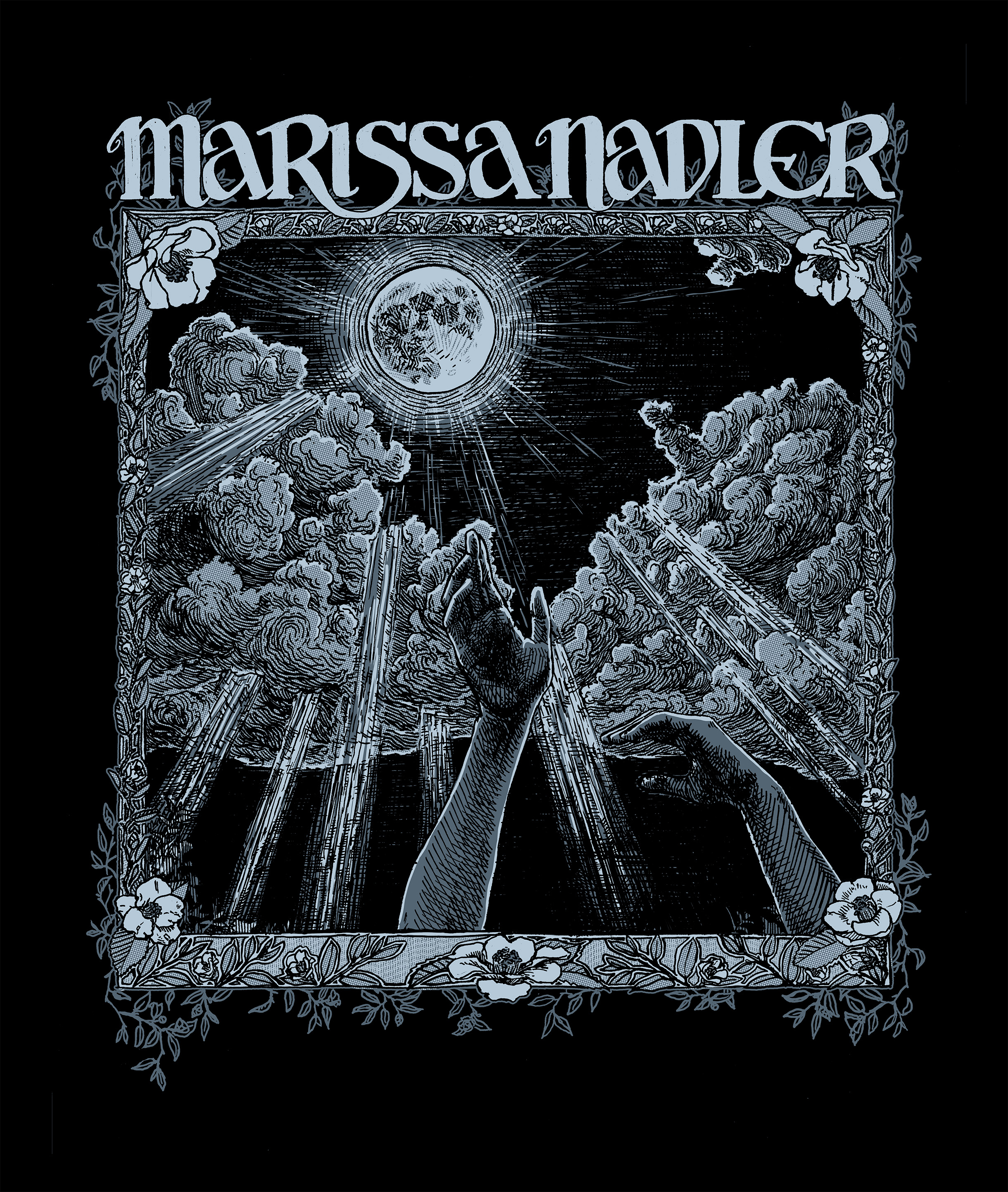 Design for Marissa Nadler in support of her tour for New Radiations, her 2025 record.