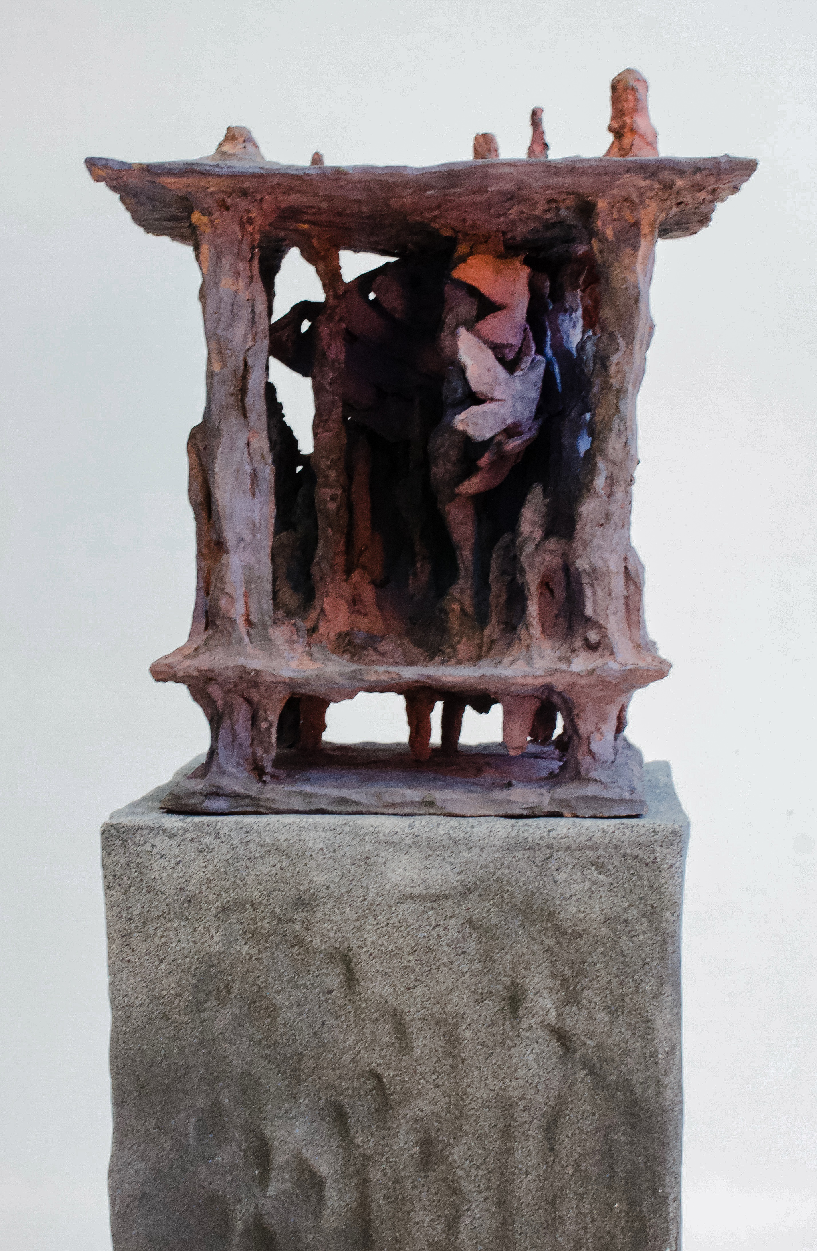 Hidden Fish, Earthenware clay, underglazes and epoxy, 2018