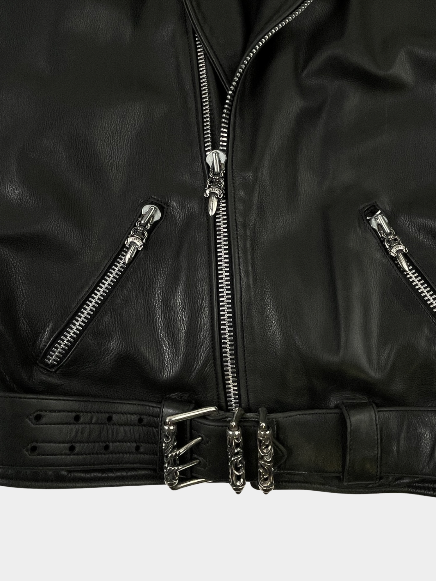 Chrome hearts leather clearance jacket