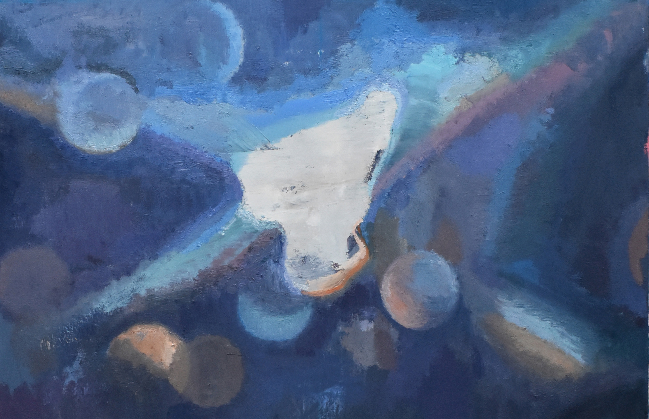 Destello, (detail)  2024 Óleo sobre lino 146 x 240 cm