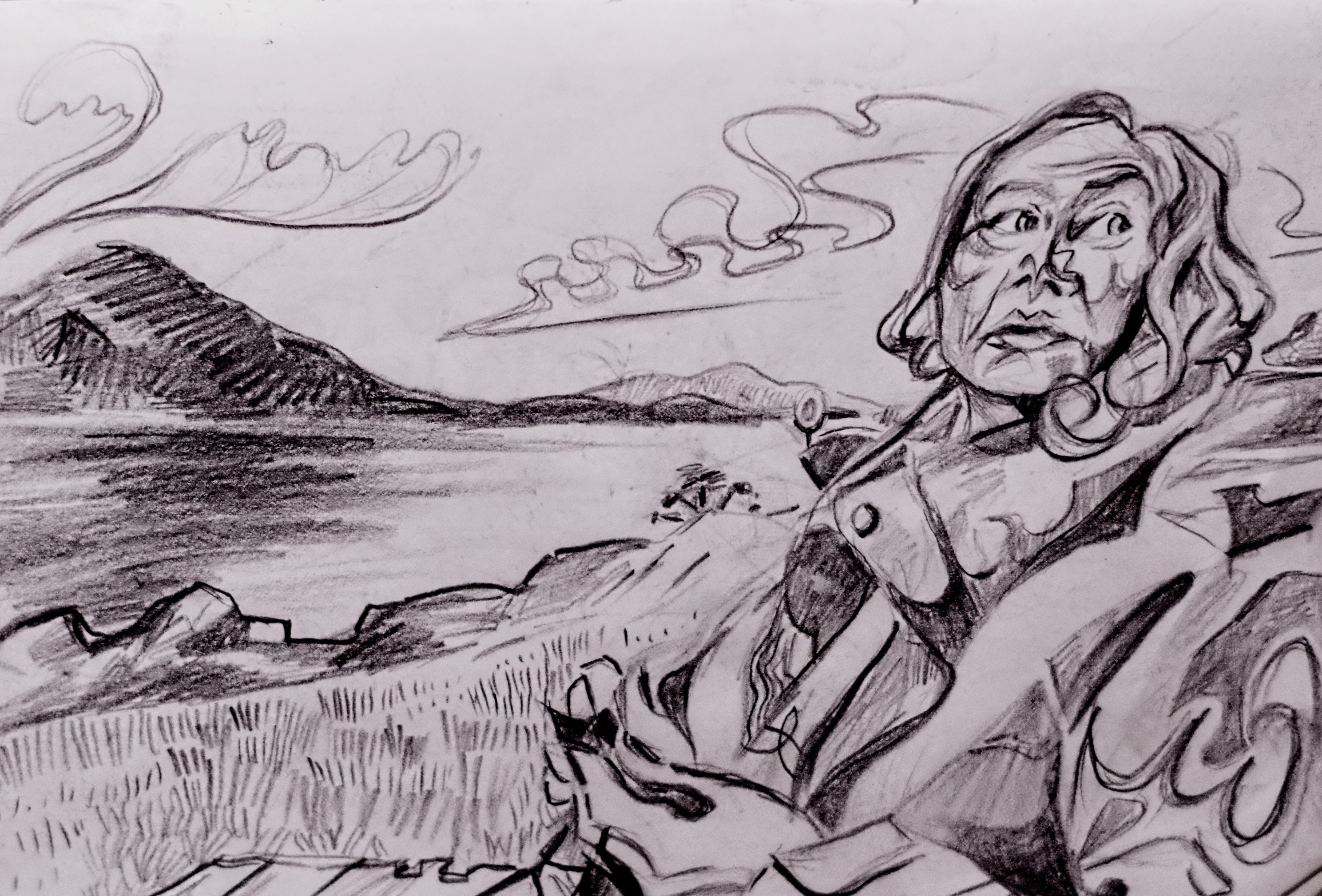 That Hill Over There - Pencil