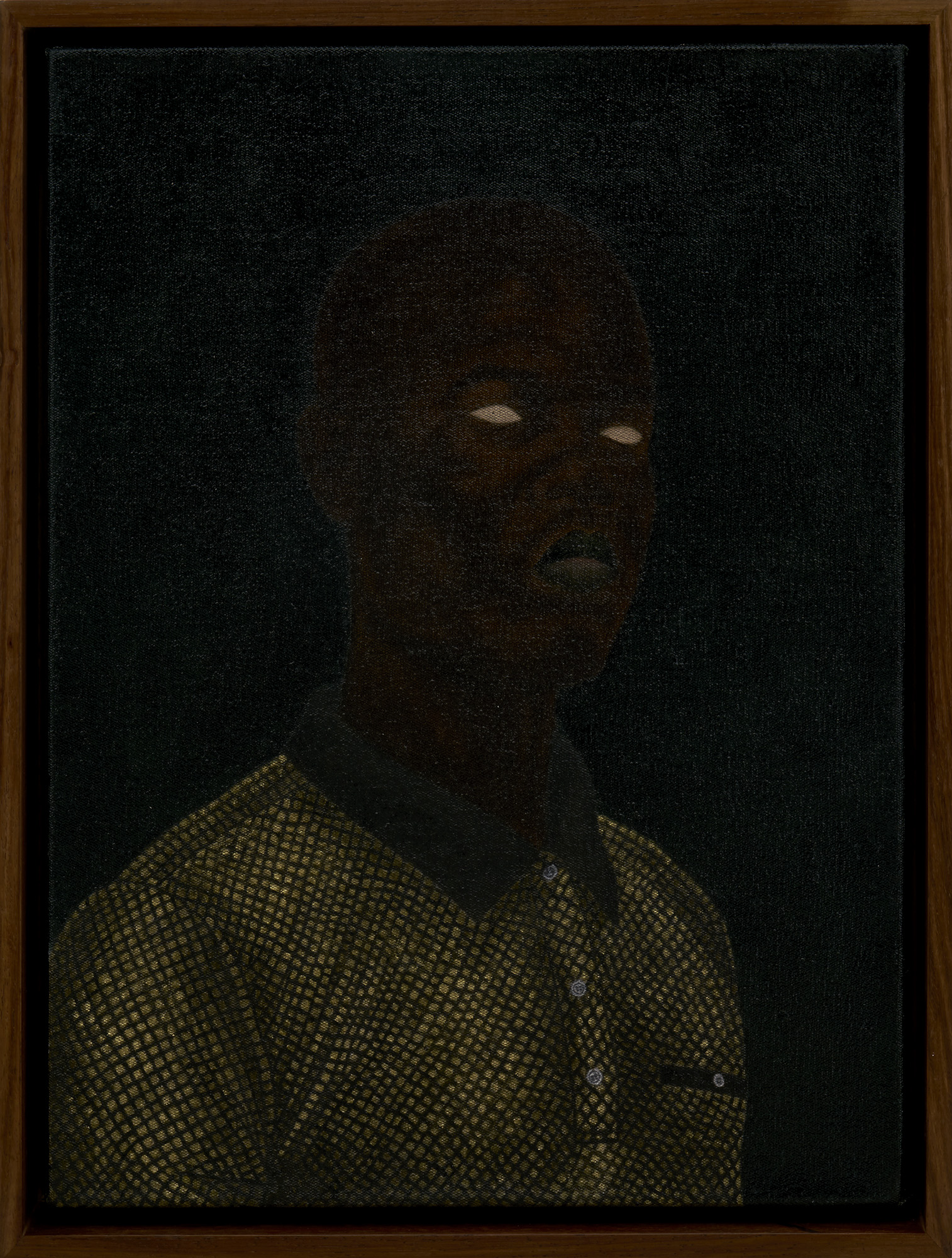 Cinga Samson, Into Entle 3 (2019-2020) Oil on canvas, 49 x 39 x 6.5 cm | Courtesy Cinga Samson and blank projects &copy; Cinga Samson