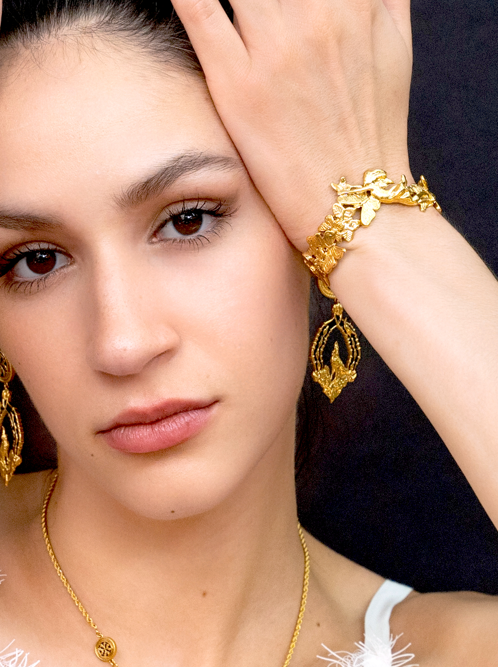 Lift Her with Butterflies Bracelet Gold View 5 by Angela Mia