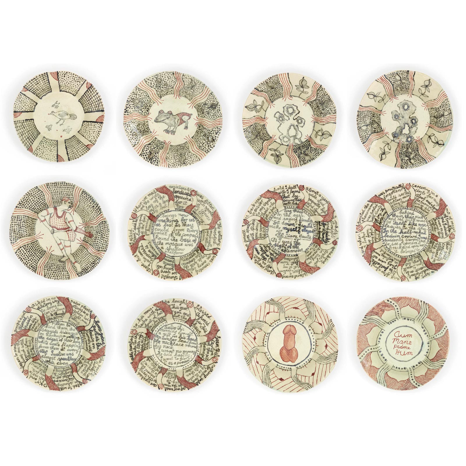 ‘A Winter in Arabia’ plates, 4-14.4.20Glazed ceramic stoneware5 x 26cm eachSet of 12