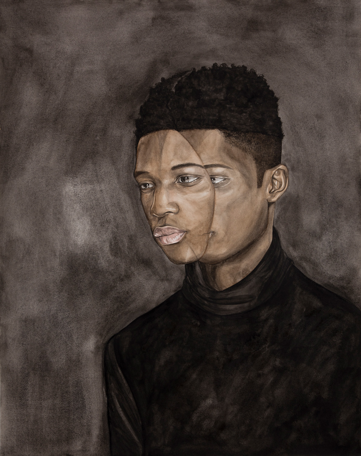 Over Old Skies, Watercolour on Paper, 558 x 444mm, 2015