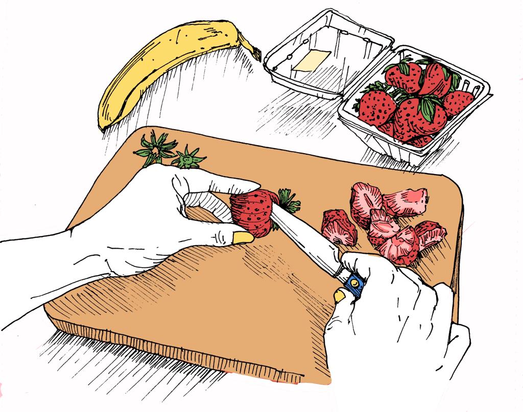 This is David making his breakfast.