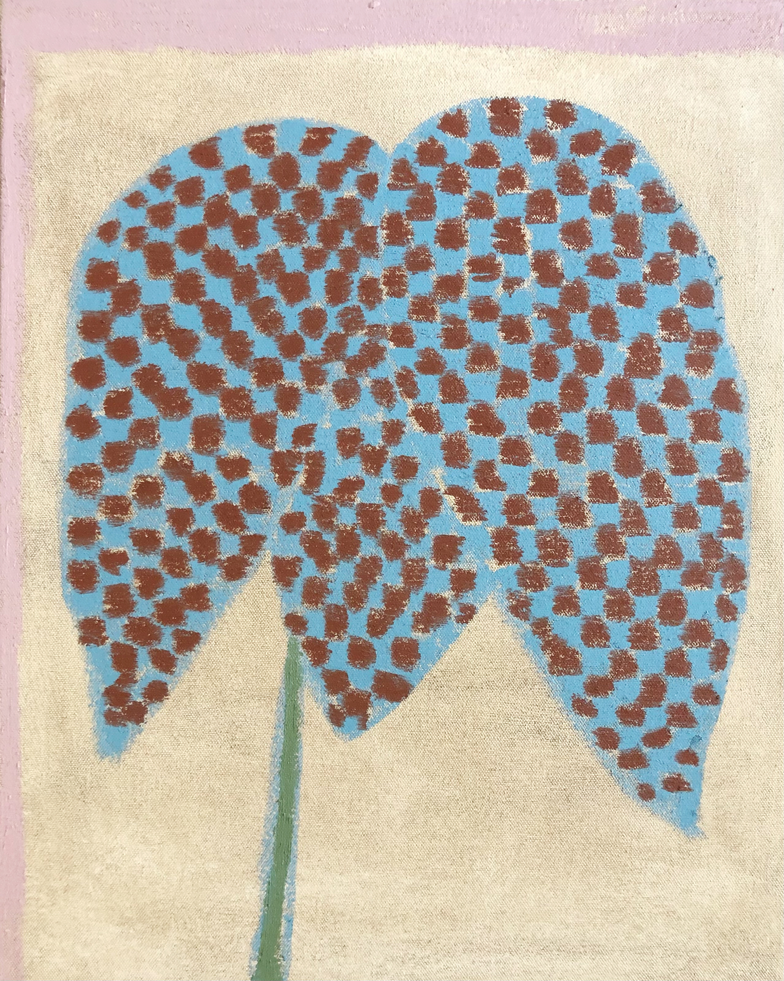 Fritillaria No. 3 (2022), oil paint and oil stick on canvas. 16 x 20 inches. 