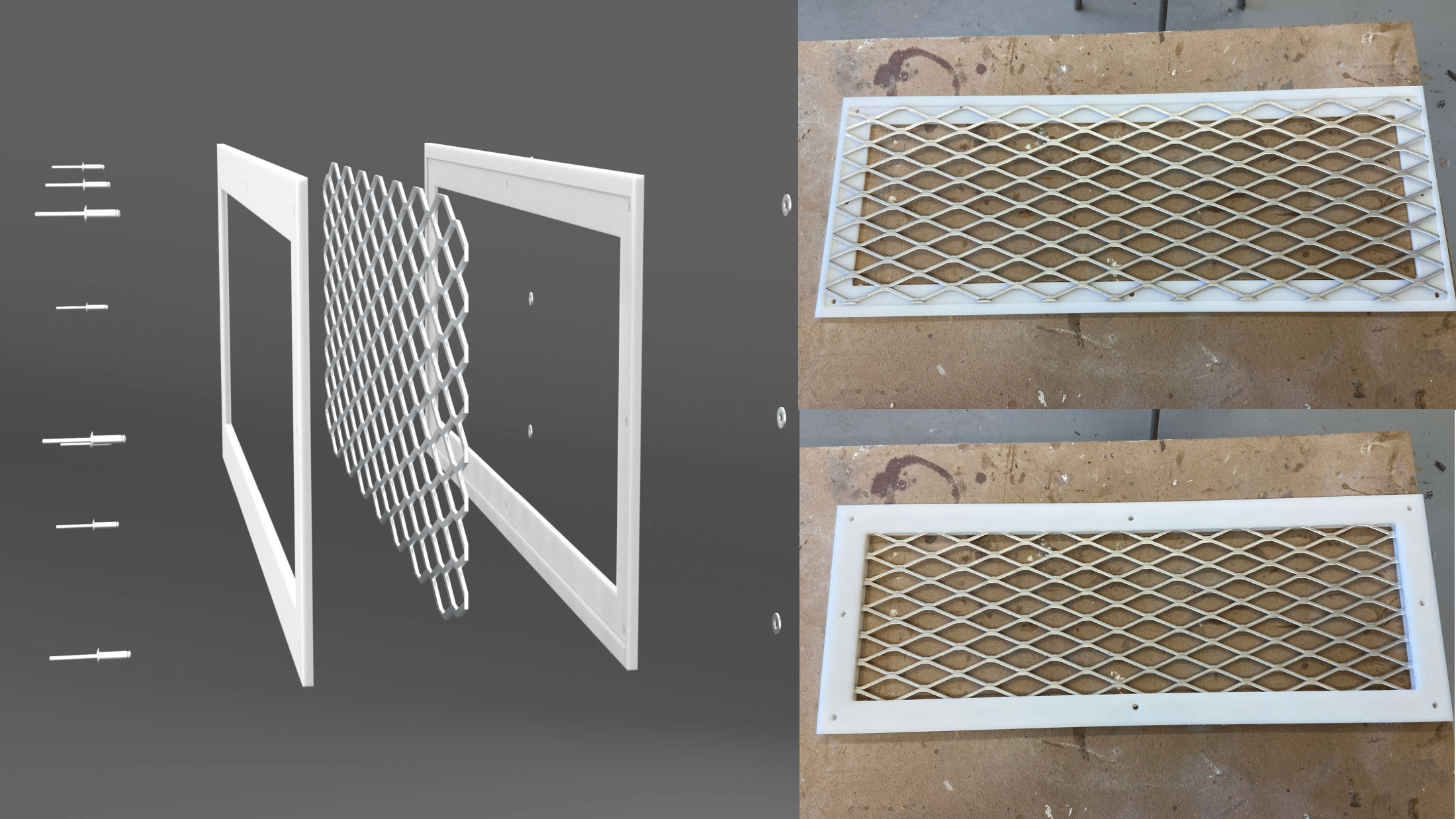 Wall assembly render and fabrication