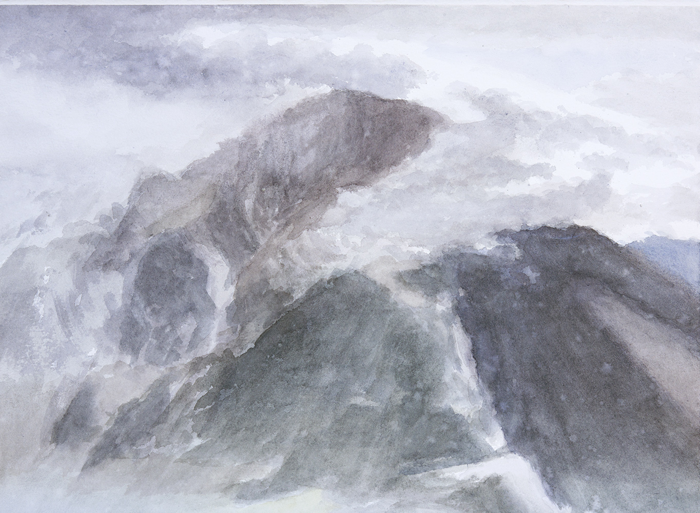 Massif, nuage, pluiewatercolour on paper28 x 38 cm, 2019