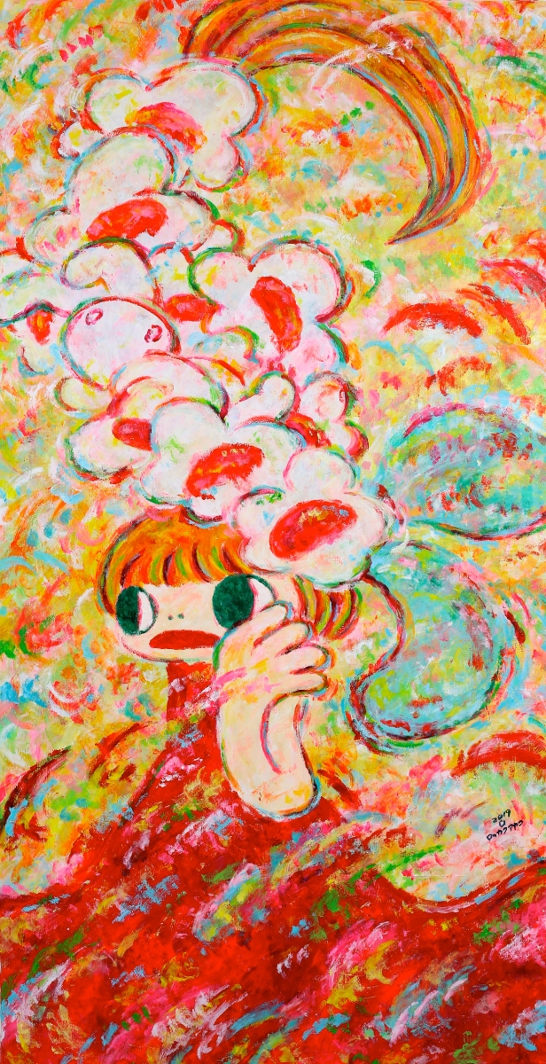 Acrylic on canvas, 145 x 75 cm