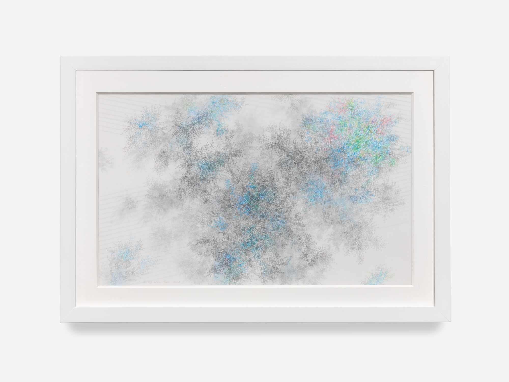 Sung Won YunIn Between, 2018Graphite and colored pencil on drafting film13 x 19 in