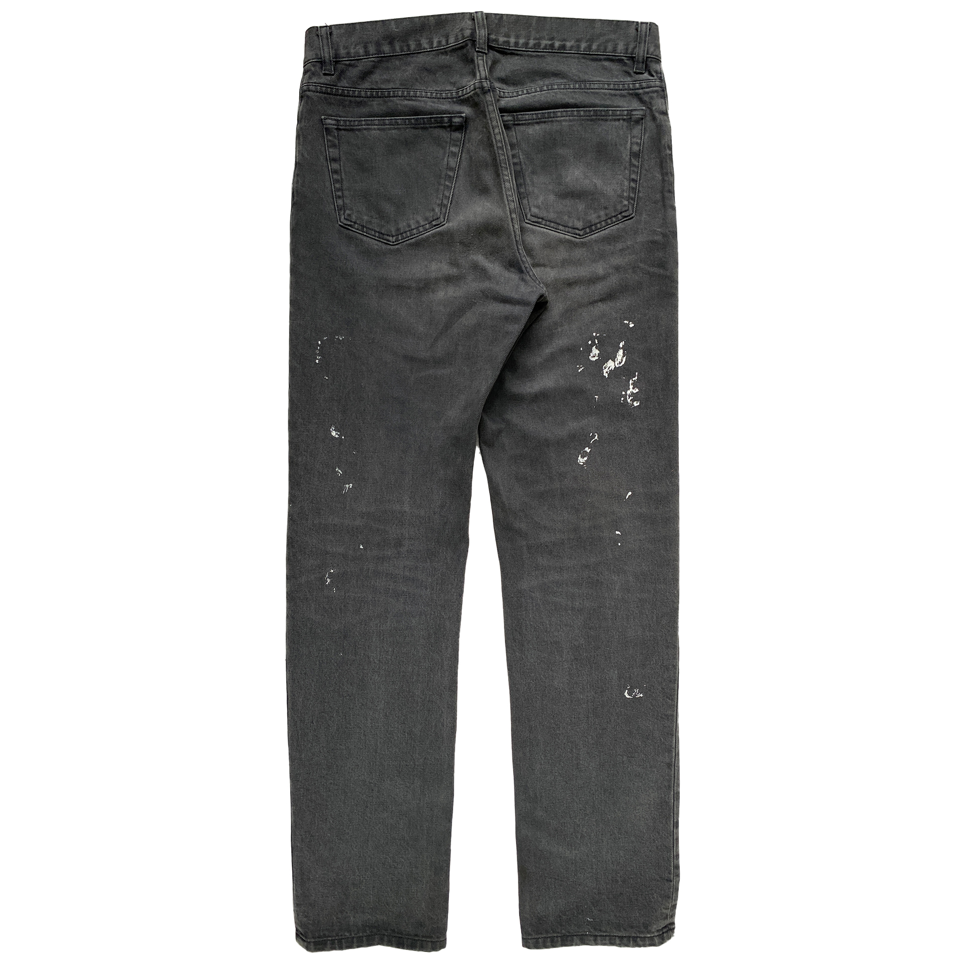 Helmut Lang, A/W 2000 Classic Charcoal Grey Painter Jeans - La