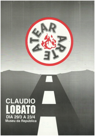 CARTAZ da exposição ATEAR ARTE no Museu da República, 1986