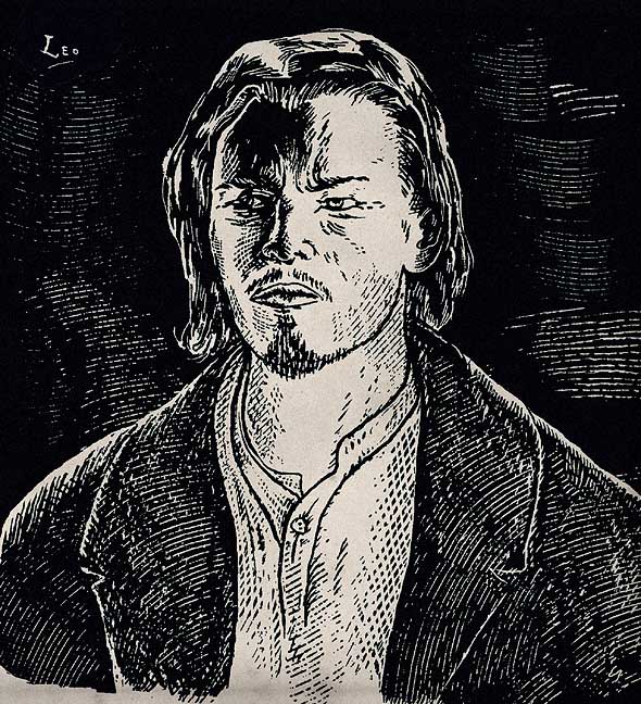 Leonardo DiCaprio. Originally commissioned for the film Gangs of New York. Published in Entertainment Weekly.